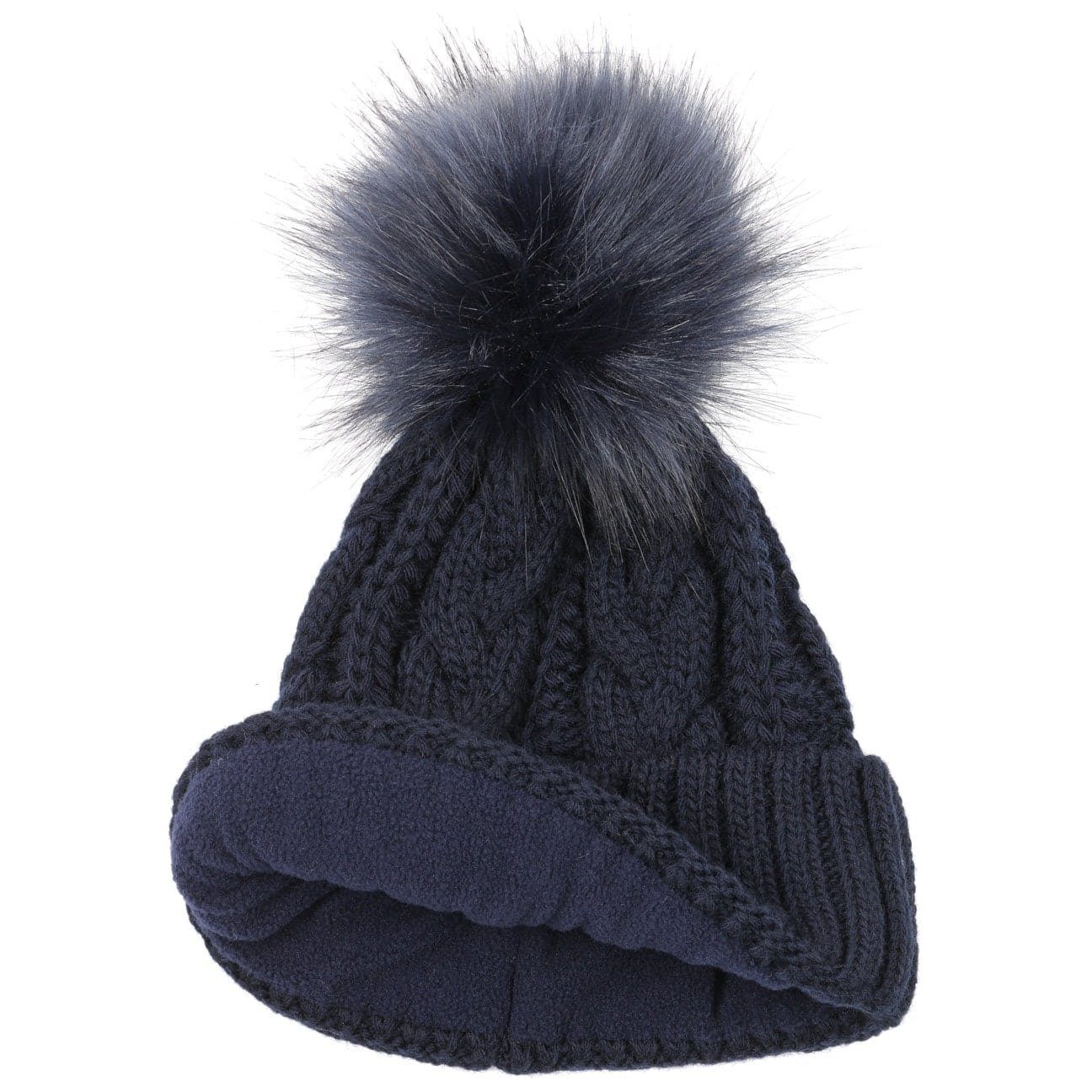 McBurn Bommelmütze (1-St) Bommelmütze mit Umschlag, Made in Italy