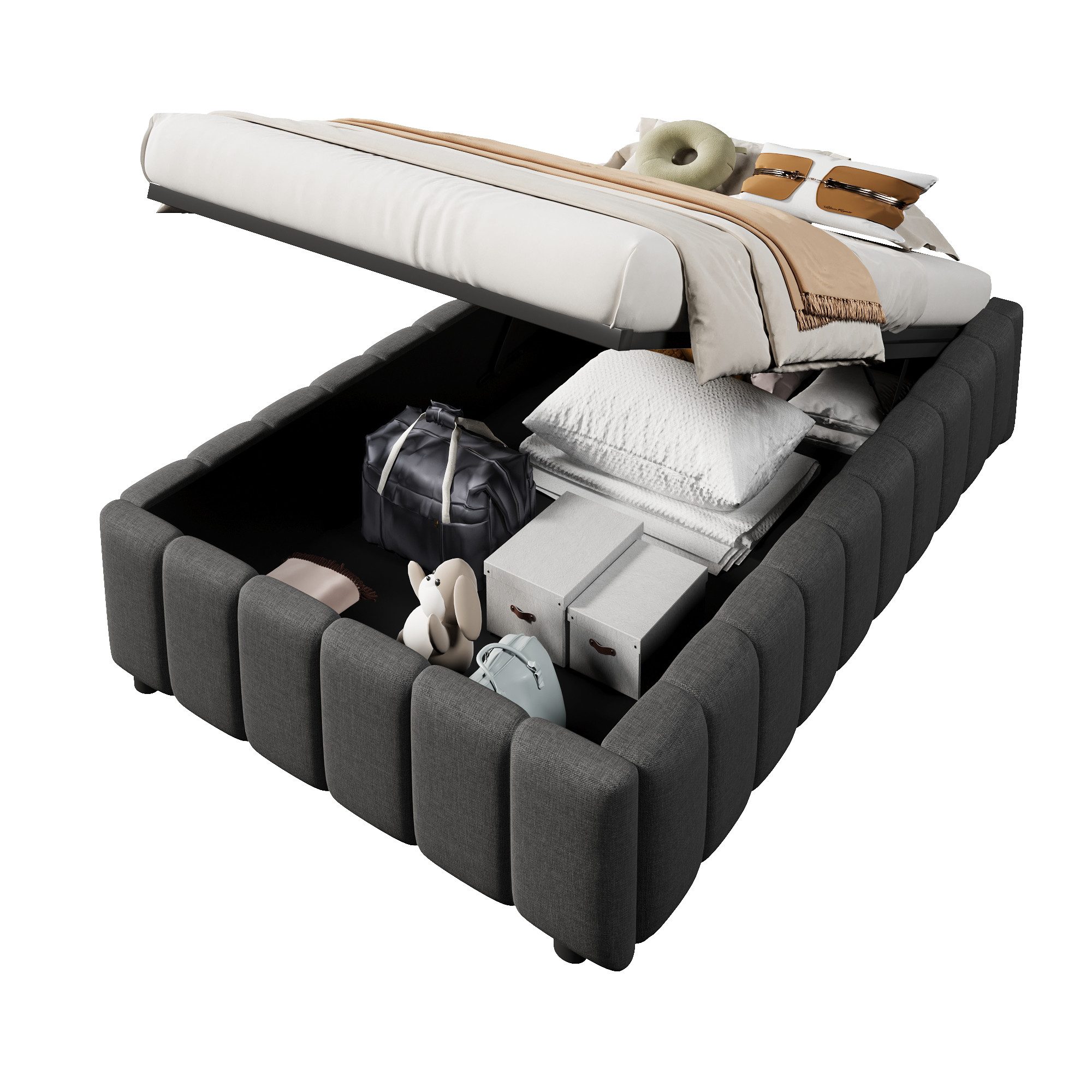 OKWISH Polsterbett Funktionsbett,Kinderbett,Jugendbett,Gästebett (Polsterbe günstig online kaufen