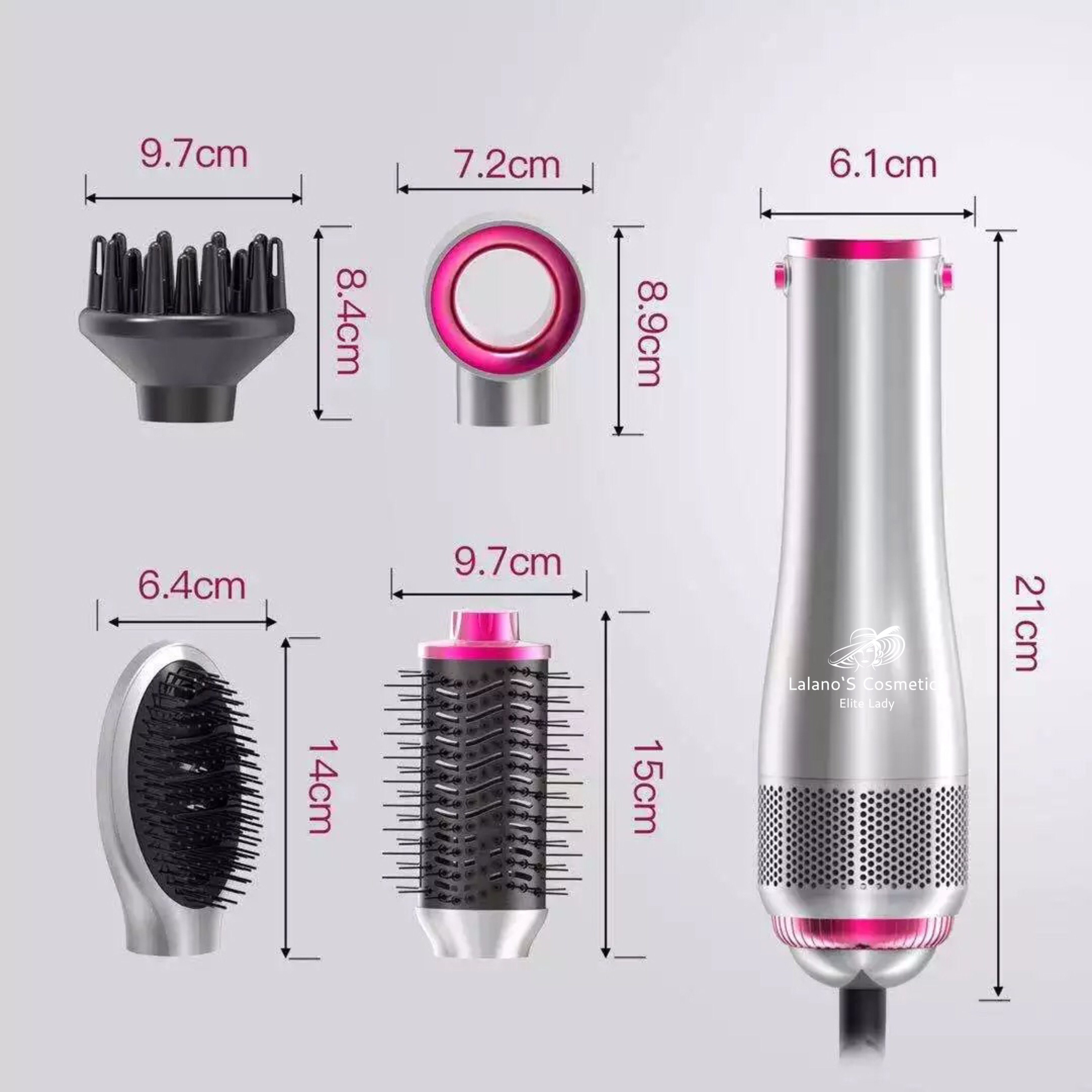 Dryer W 1200,00 One Step in 1 Haartrockner Hair 4 Hairstylist, Volumizer Warmluftbürste Lalano`S Cosmetics