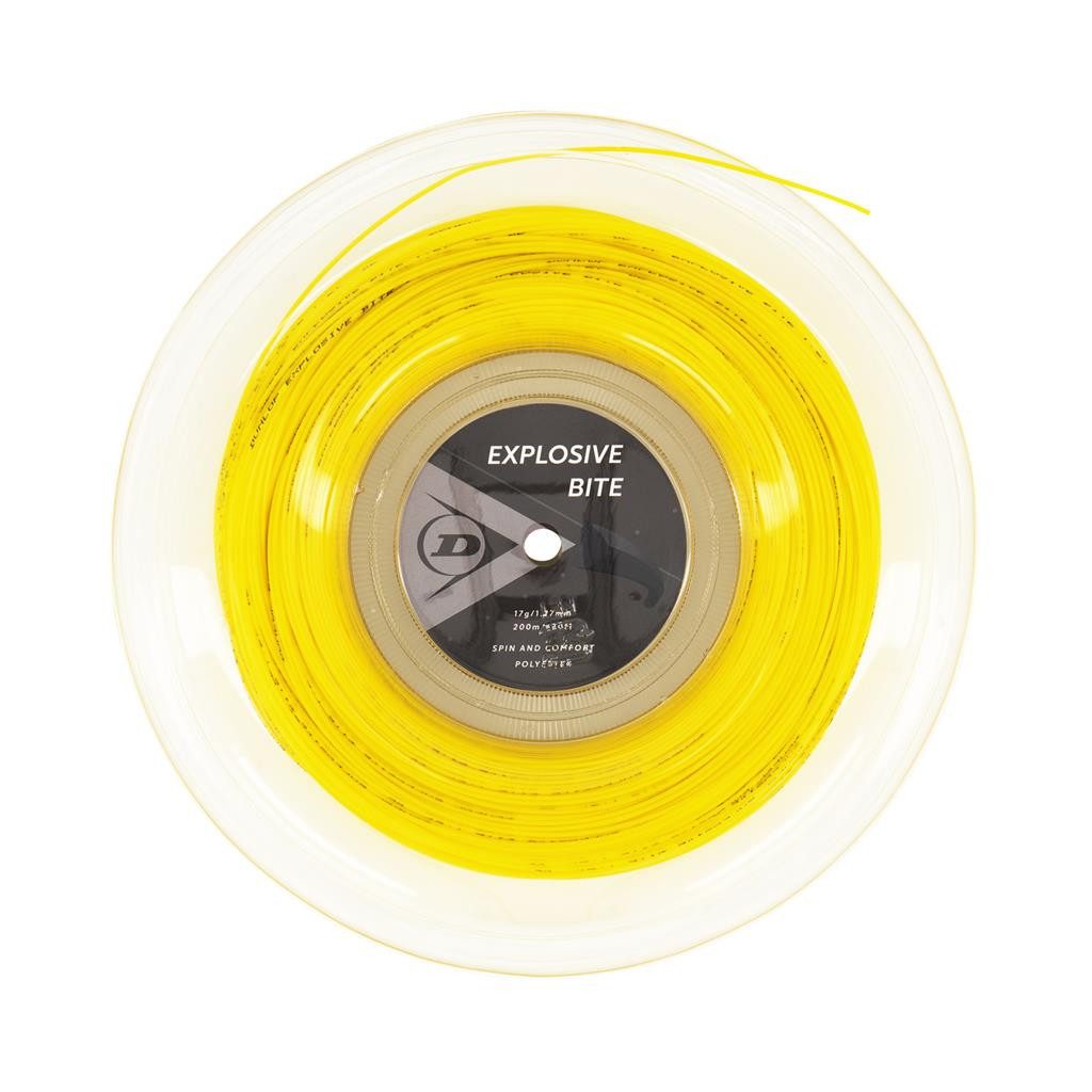Tennissaite Explosive Bite (Haltbarkeit+Spin) gelb 200m Rolle