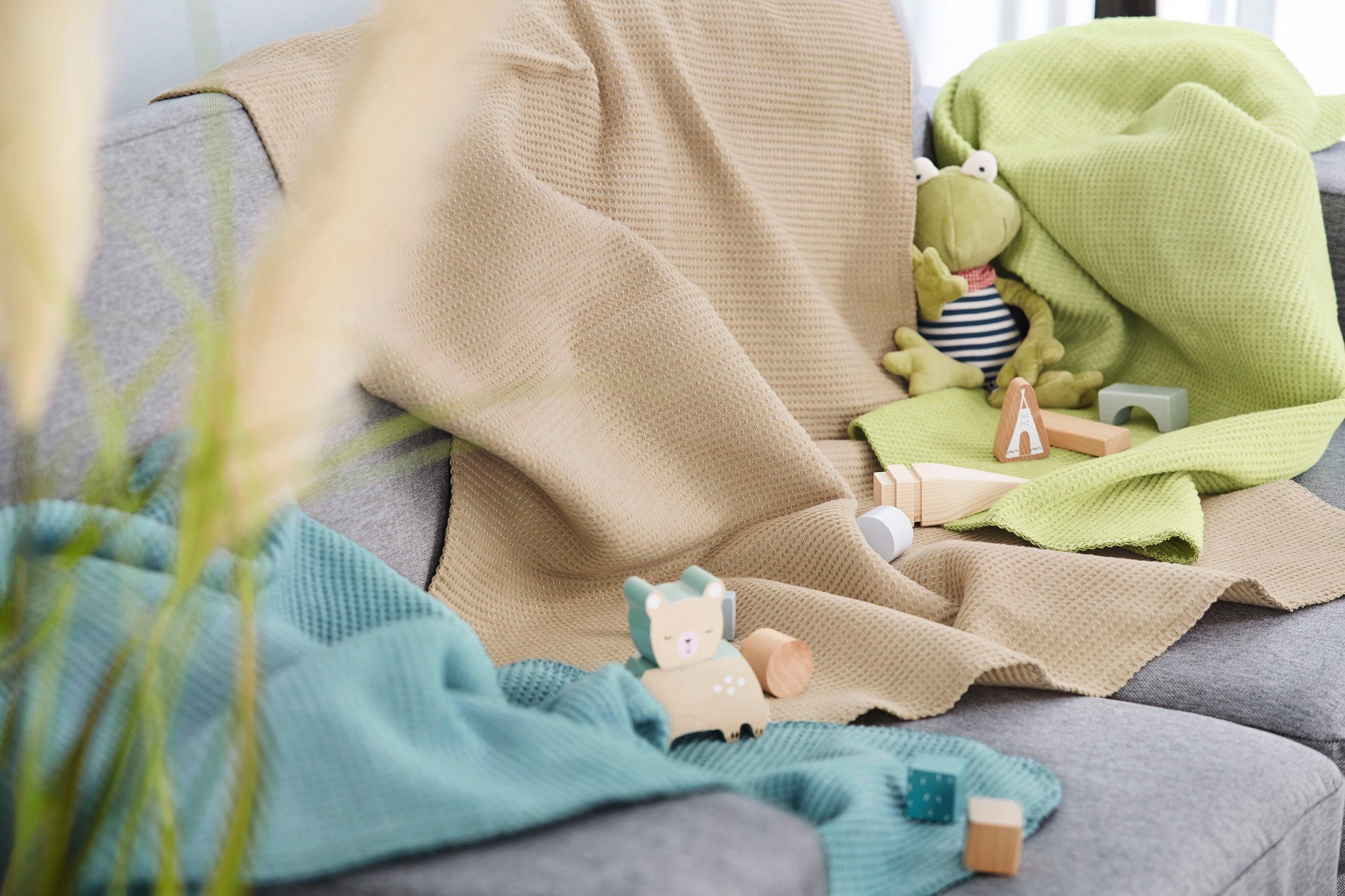 Babydecke Imatra, IBENA, mit wunderbarer Kuscheldecke Stuktur