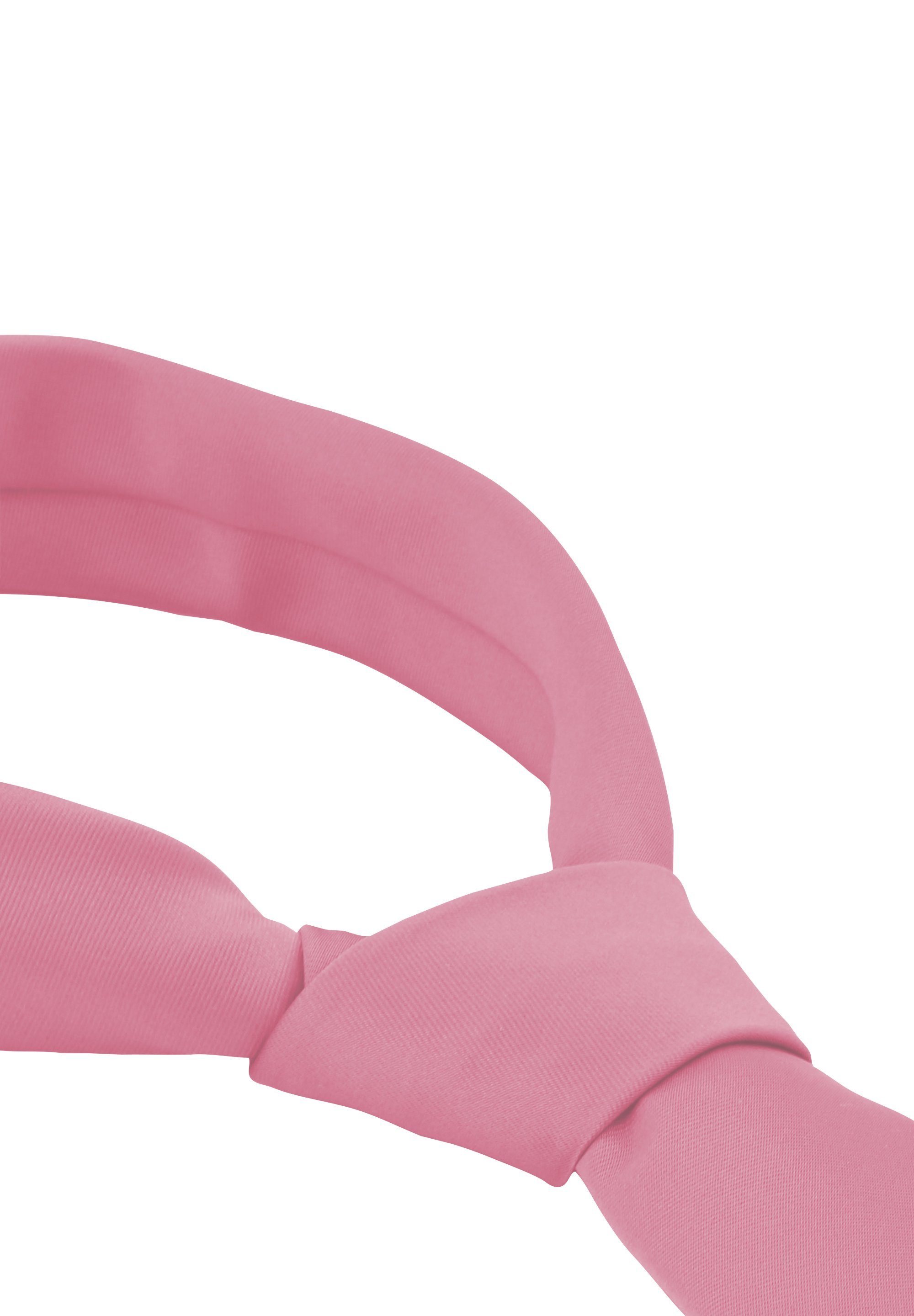 Fabio Farini Krawatte einfarbige Herren Schlips - Unicolor Krawatte in 6cm oder 8cm Breite (1-St., Unifarben) Schmal (6cm), Rosa perfekt als Geschenk