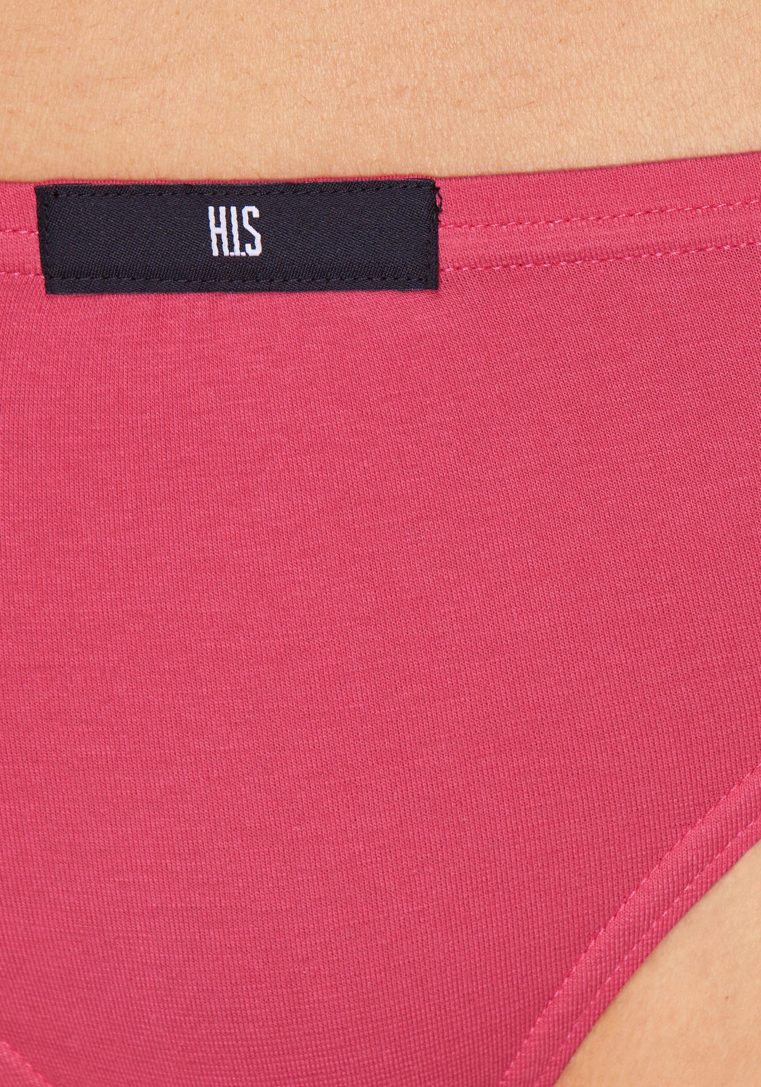 pink Baumwoll-Qualität (Packung, mint, String flieder, weiß, aus H.I.S anthrazit, 10-St) elastischer