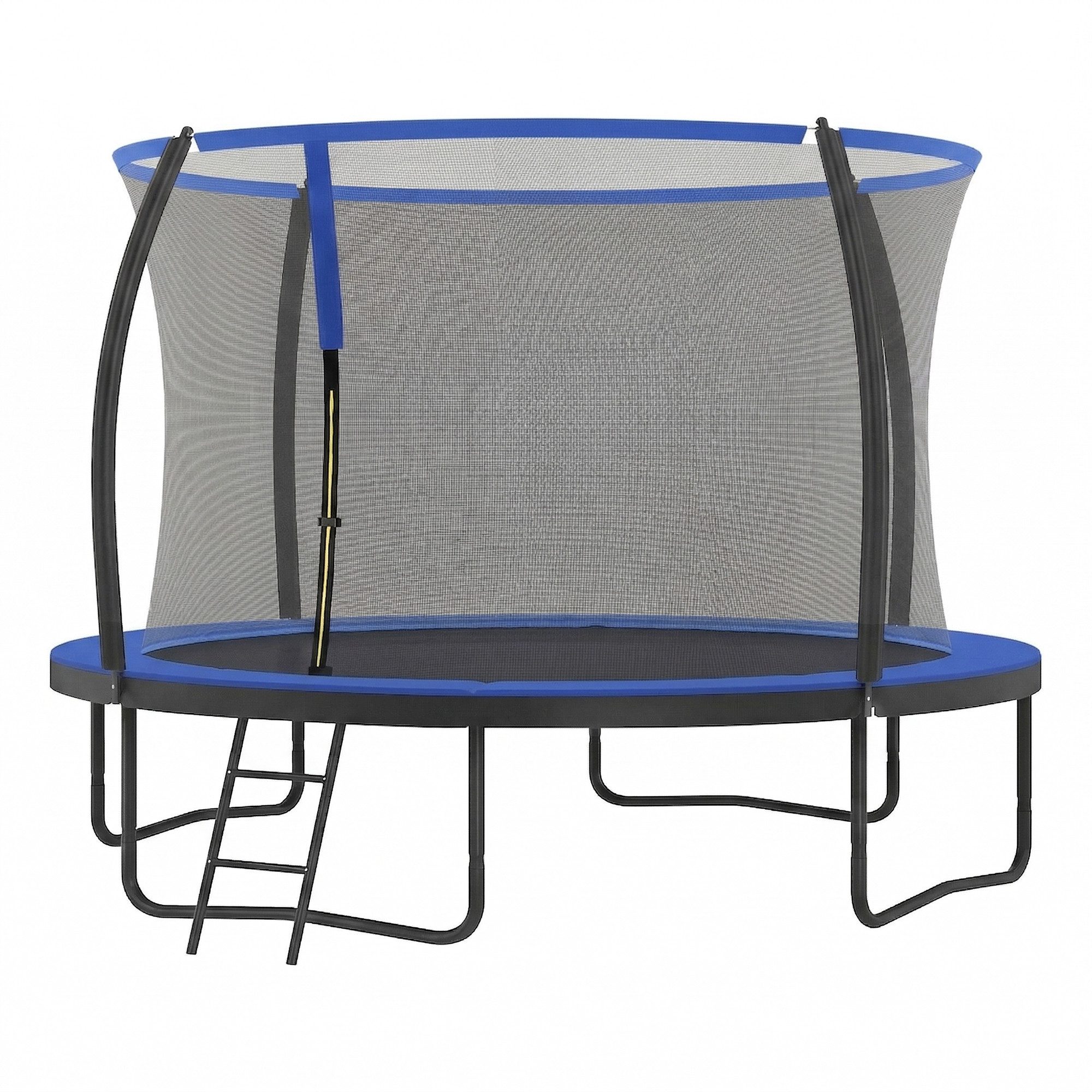 SONGMICS Gartentrampolin Ø 244/305/366/427 cm, Ø 366 cm, bis zu 80-150 kg belastbar, Trampolin mit Leiter und Sicherheitsnetz