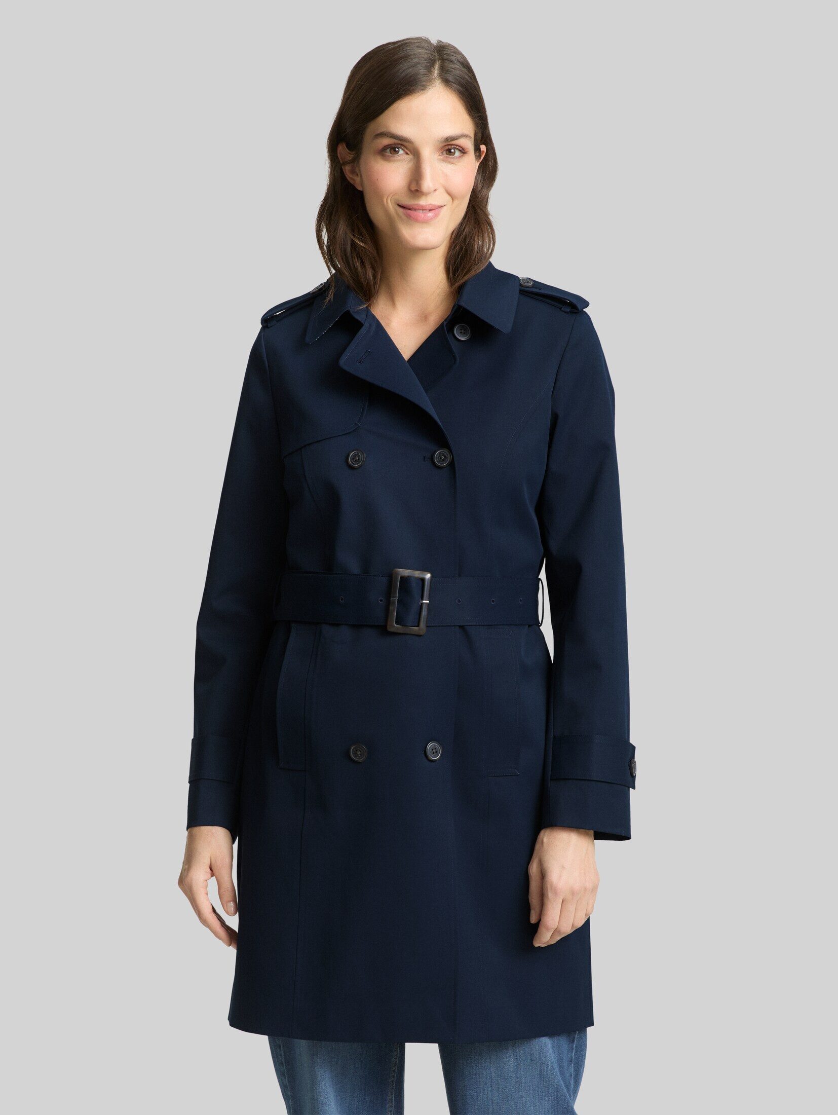 TOM TAILOR Kurzmantel Jacken Trenchcoat aus wasserabweisendem Material