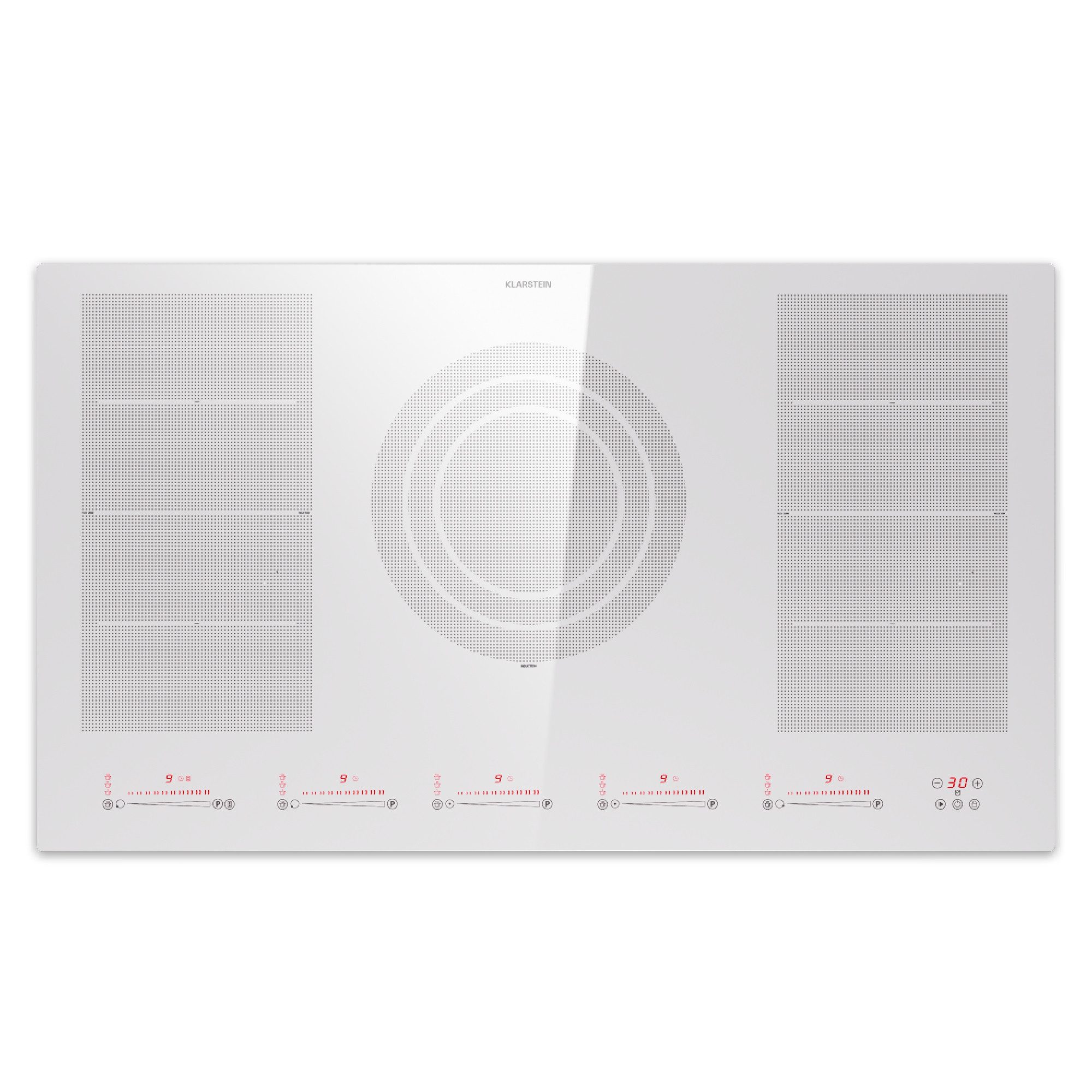 Klarstein Induktions-Kochfeld Masterzone 90 Flex, Kochfelder Induktion Hob Gas Hob Flex 5 Zonen