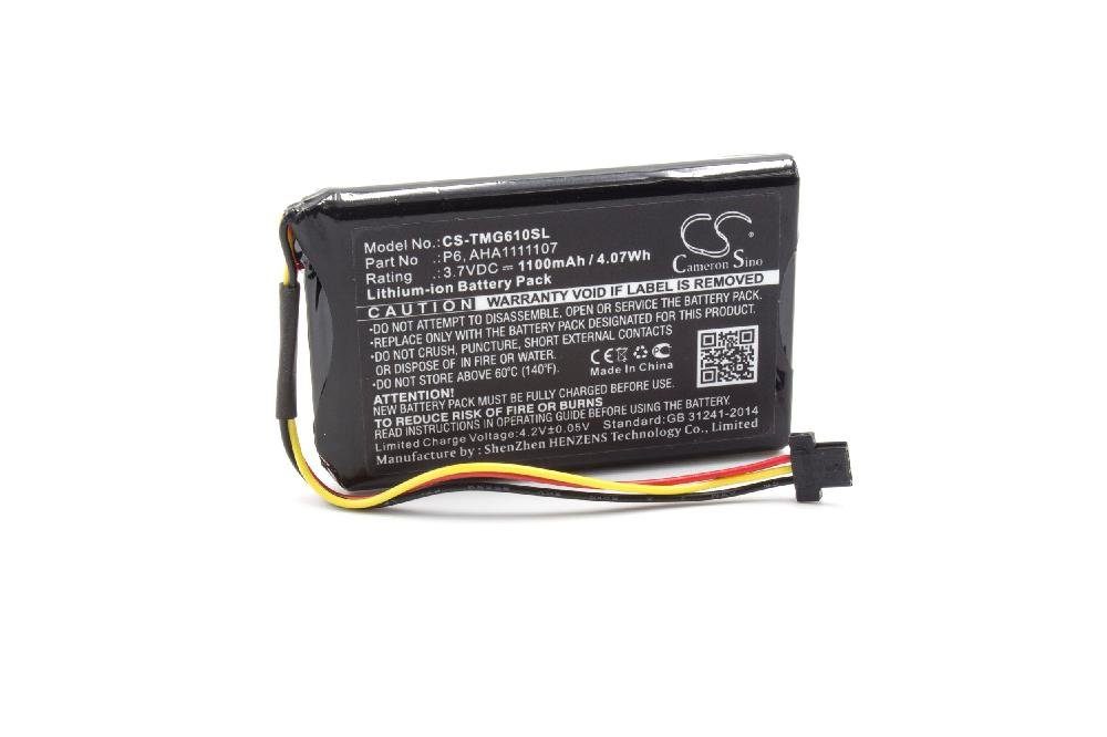 vhbw Ersatz für TomTom AHA1111107, P6 für Akku Li-Ion 1100 mAh (3,7 V)