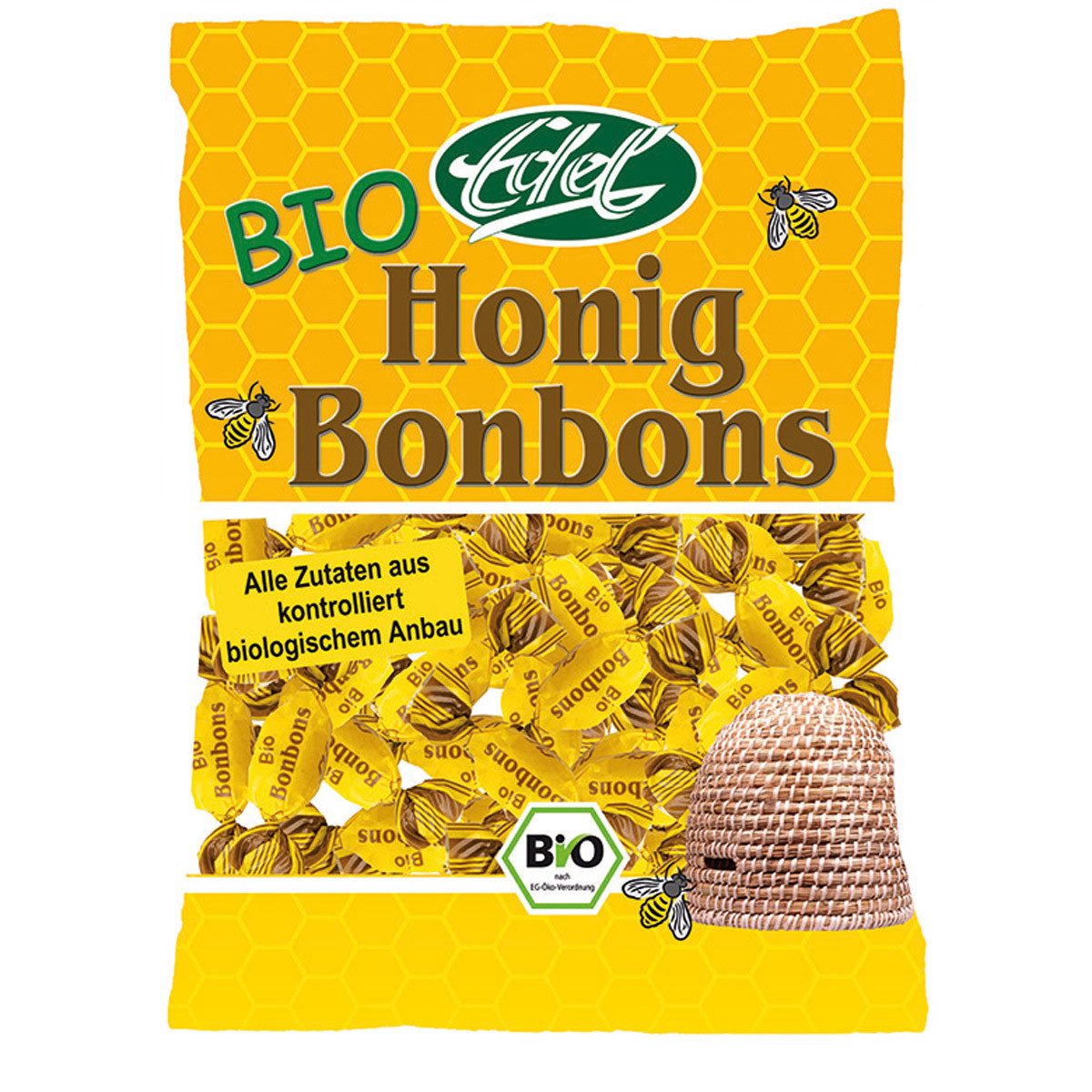 Edel Süßigkeit, Edel Bio Honig Bonbons fein gefüllt und einzeln gewickelt 75g