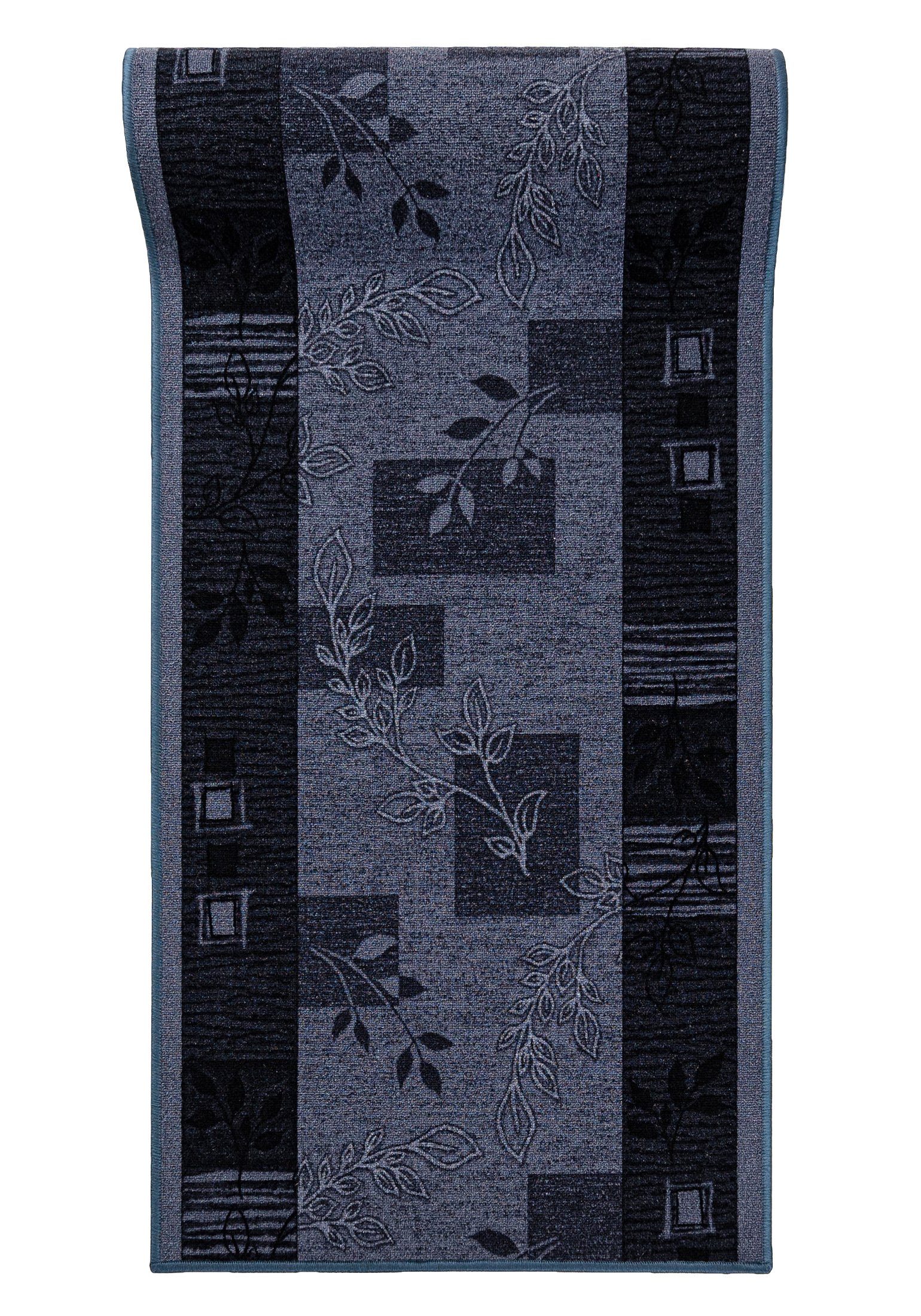 Mazovia Läufer Läufer Teppichläufer Brücke - Vorzimmer Küche - Grau, 80 x 100 cm, Kurzflor, Rutschfest, Meterware, Verschiedene Größen