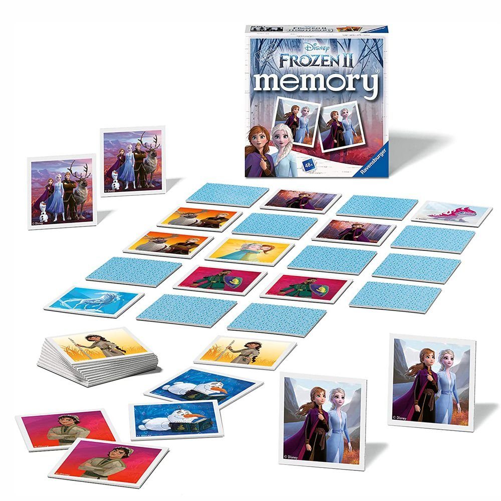Frozen Frozen Spiel Mini Spiel, Disney II Eiskönigin 48 Karten Memory Memory® Kinder Disney