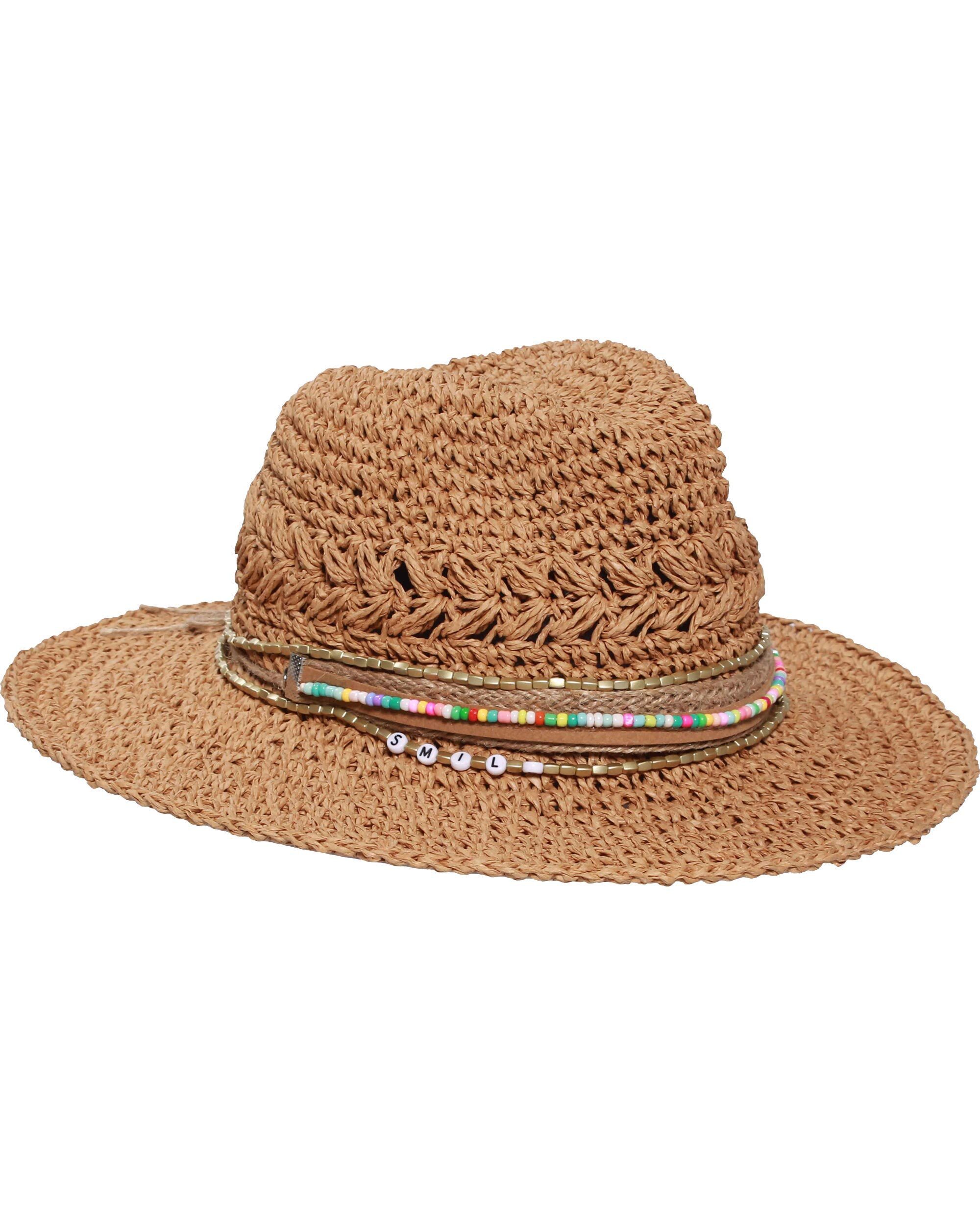 Loevenich Fedora Loevenich Fedora im Boho-Style mit Schriftzug „Smile“ (keine)