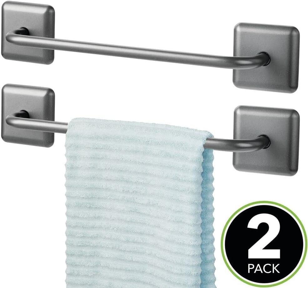 mDesign Badaccessoire-Set mDesign Handtuchstange Trockenstange Badetuchhalter selbstklebend 2e