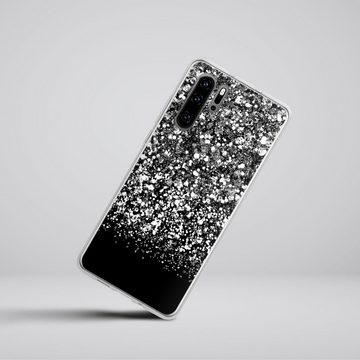 DeinDesign Handyhülle Glitzer Look Schneeflocken Muster Snow Fall Glitter Look, Huawei P30 Pro New Edition Silikon Hülle Bumper Case Handy Schutzhülle