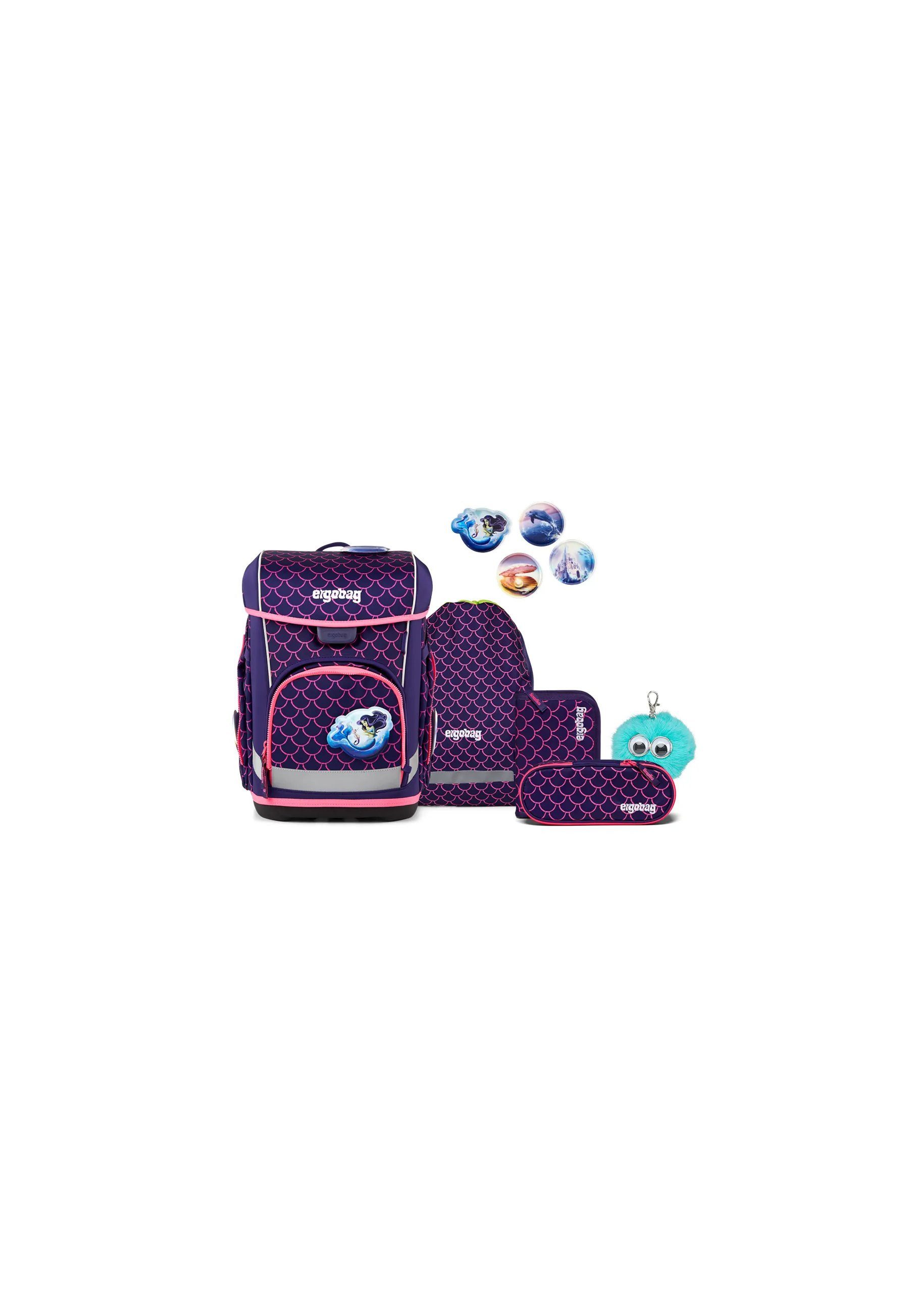ergobag Schulranzen cubo light Bundle Set (5-tlg., 6-teiliges Set), wiegt nur 860g