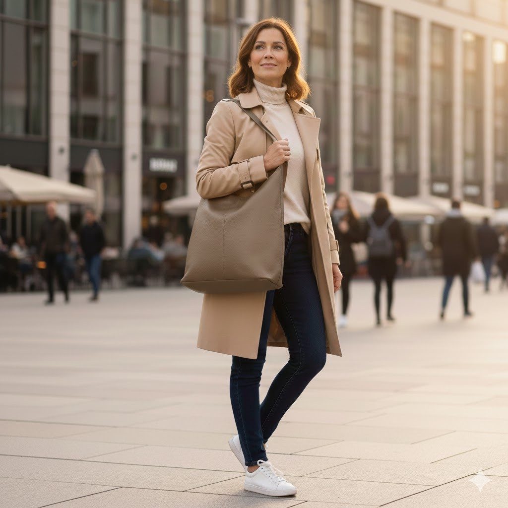 ITALYSHOP24 Shopper Made in Italy XL Damen echtes Leder Tasche Schultertasche Hobo Bag, Umhängetasche Workbag Businesstasche Ledertasche Beuteltasche Freizeit