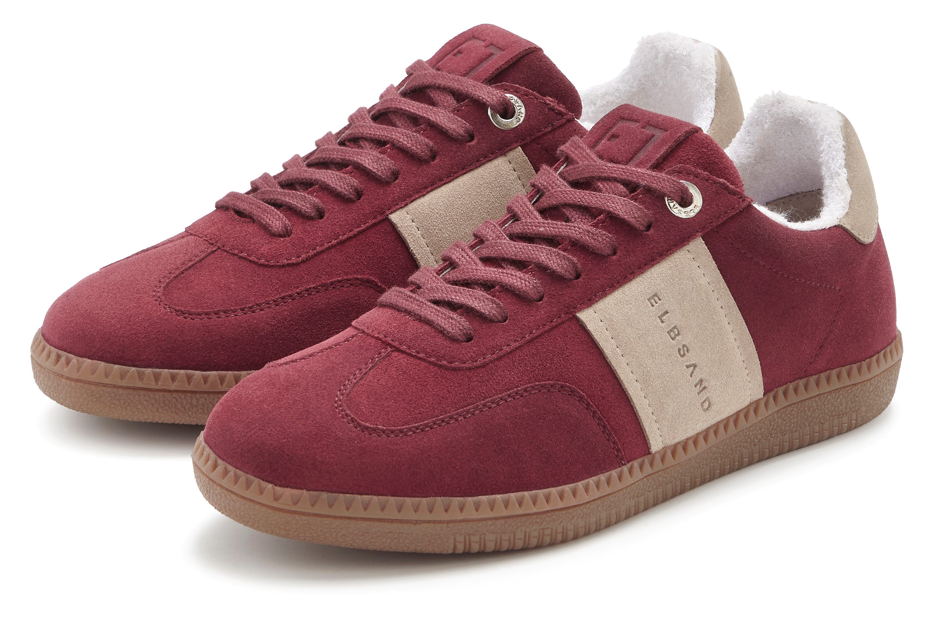 Elbsand Freizeitschuh, Schnürschuh, Turnschuh, Retro Sneaker, Lederschuh Sneaker Ledersneaker, Schnürhalbschuh aus Leder im modernen Retro Look Unisex