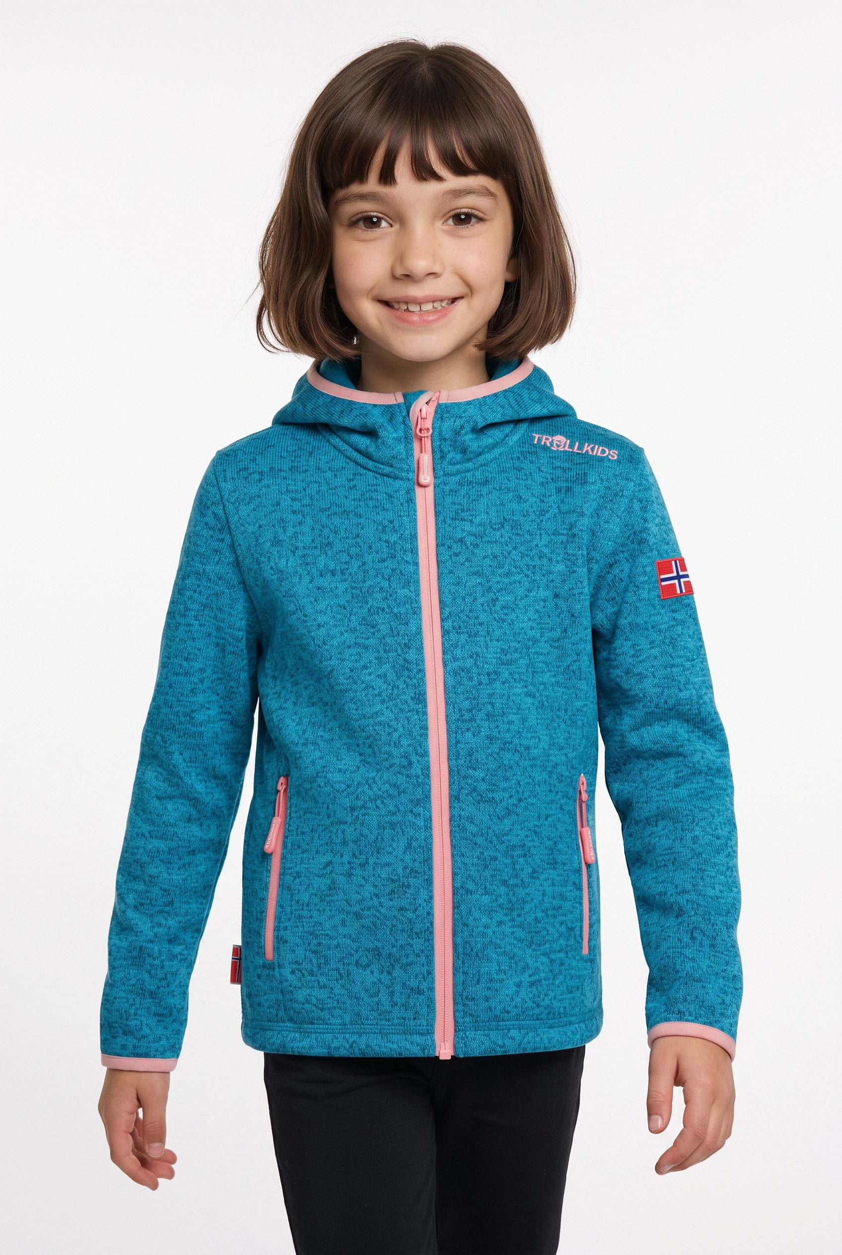 TROLLKIDS Strickfleecejacke GIRLS JONDALEN JACKET XT sportliche Strickfleecejacke, aus Polyester, mit Langarm