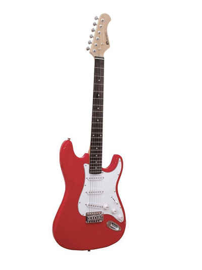 DIMAVERY E-Gitarre ST-203, rot, 4/4 ST-Form