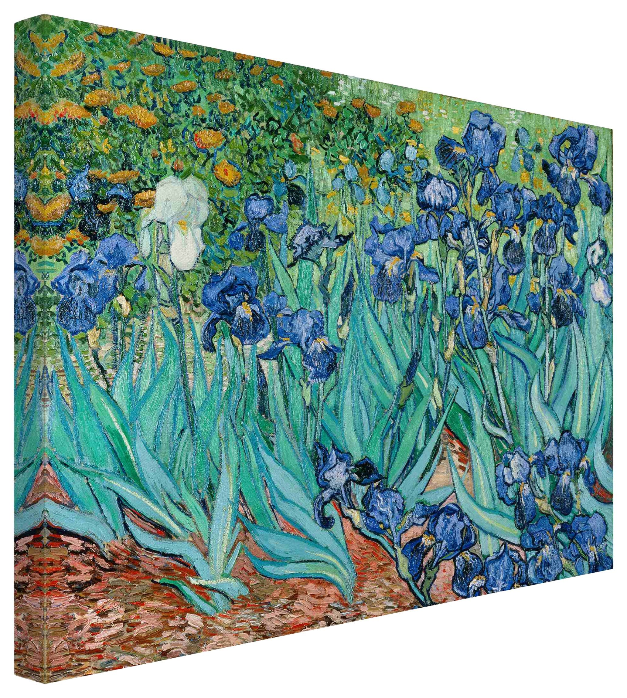 Bilderdepot24 Leinwandbild Kunstdruck Vincent van Gogh Iris blau Bild auf Leinwand Groß XXL, Kunst & Malerei, Wohnzimmer Schlafzimmer Küche Flur Wandbild Kunstkopie Wanddeko Druck