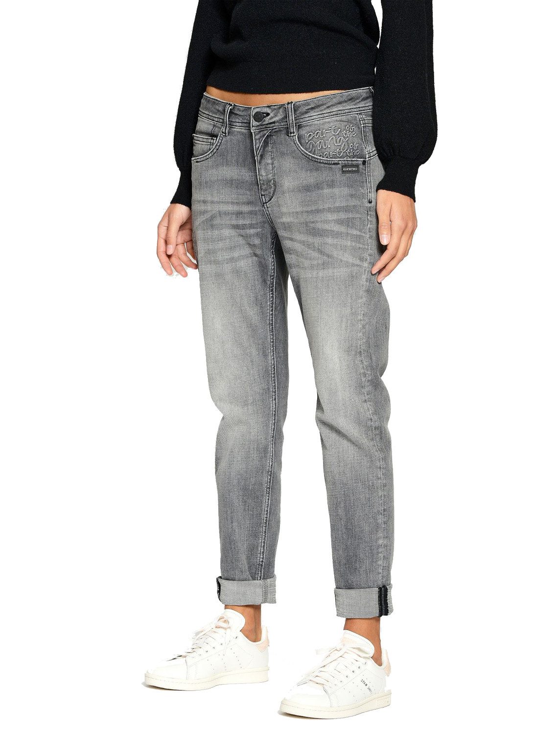 GANG Relax-fit-Jeans 94AMELIE mit Used-Effekten günstig online kaufen