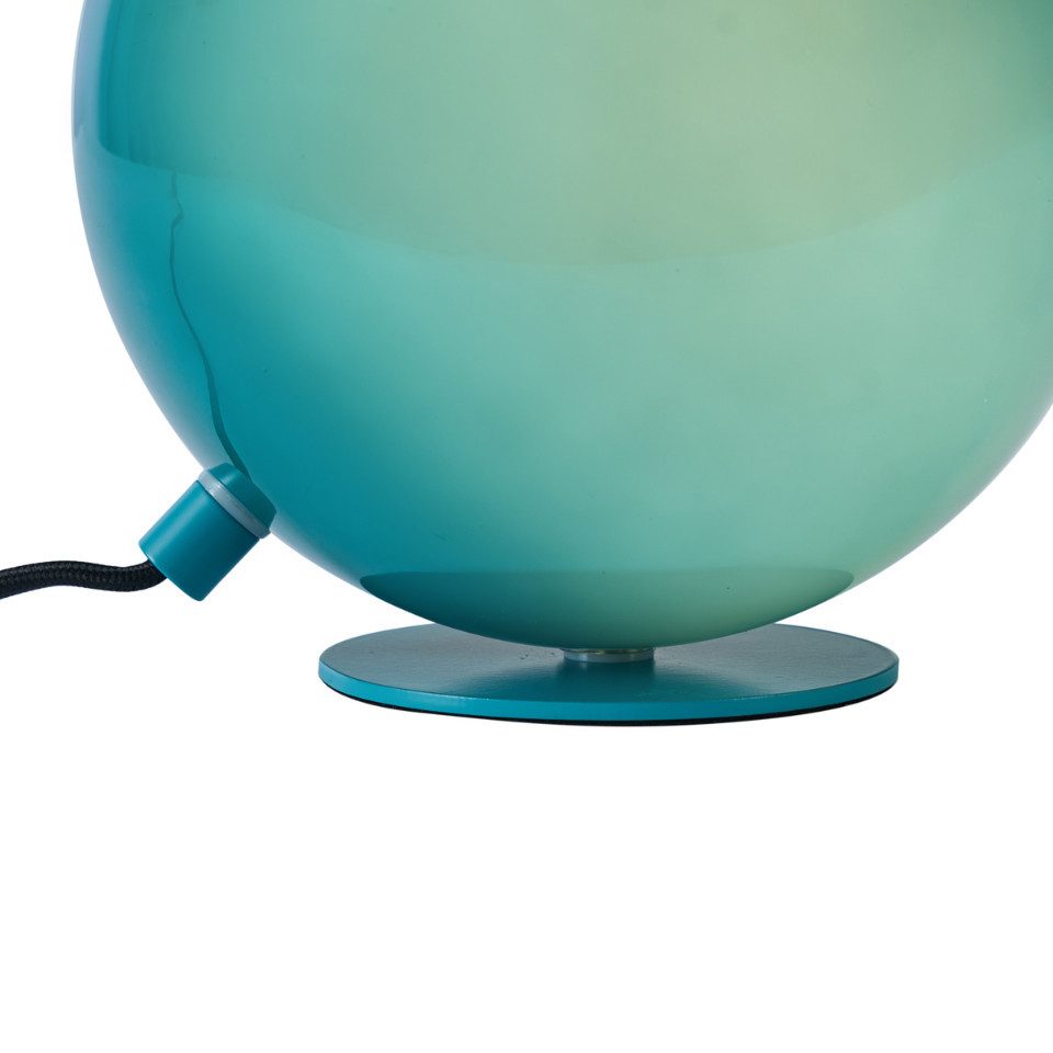 Qazqa Tischleuchte Mabel, ohne Leuchtmittel, Warmweiß, QAZQA Tisch­leuchte, e27, Blau, Glas, Retro