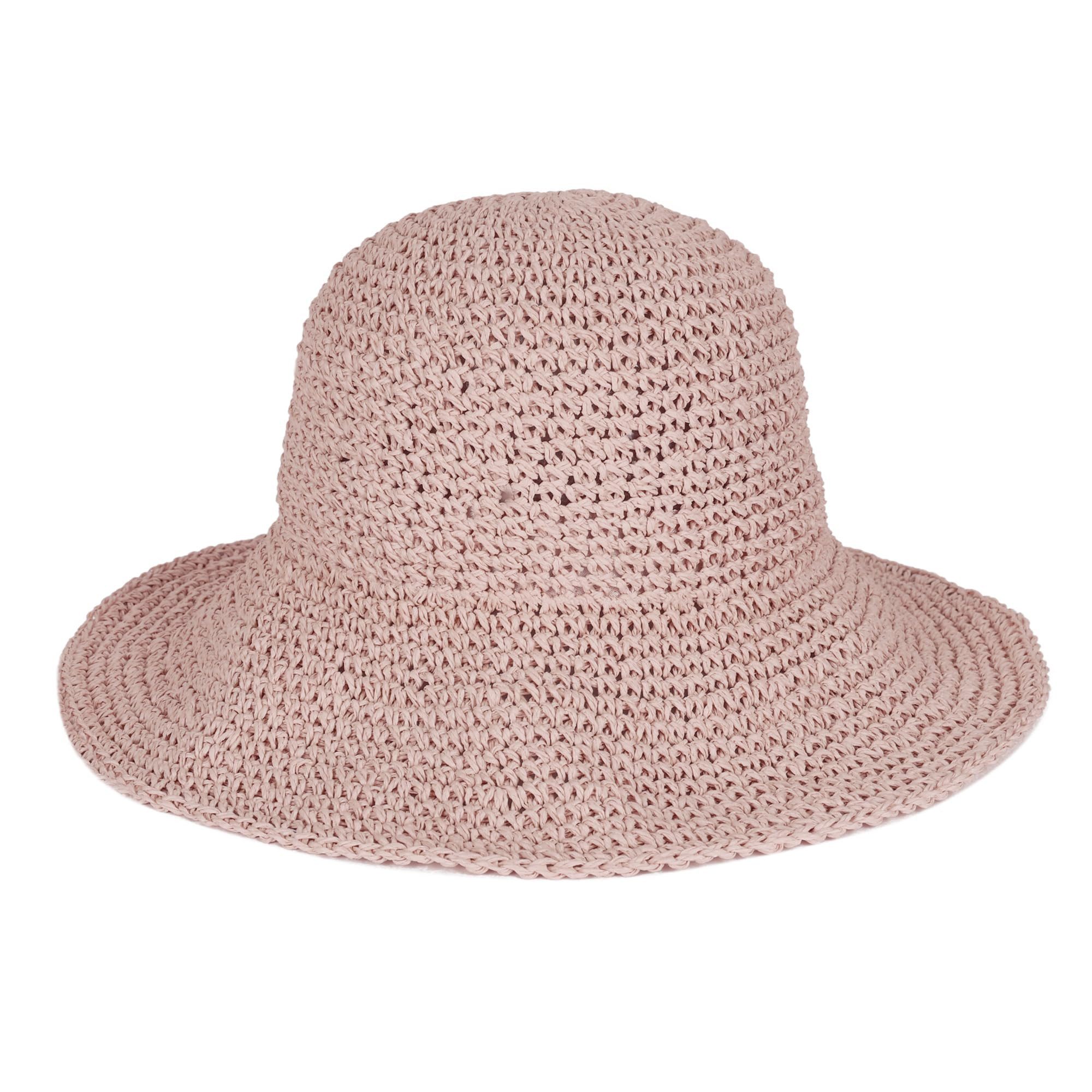 Zaewry Strohhut Damen-Sommer-Sonnenhut, faltbarer Outdoor-Strohhut Strandhut 57-59cm