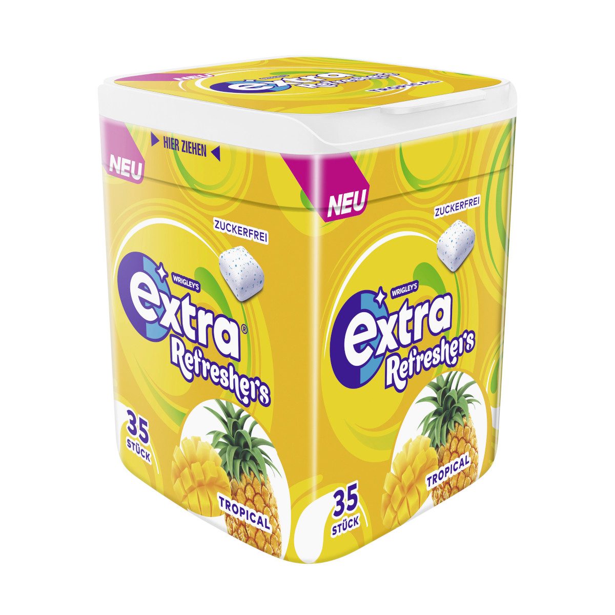 Wrigleys Extra Süßigkeit, Wrigleys Extra Refreshers Tropical zuckerfreie Kaugummi 35 Stück 78g