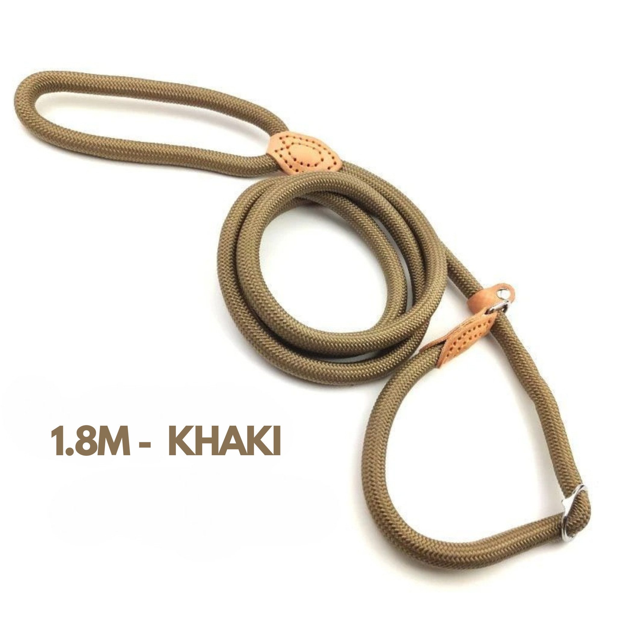 Thumbnail - HS.SUPPLY Hundeleine Retrieverleine für Hunde - Moxonleine aus robustem Nylon mit Zugstopp, Führleine & Halsband in eine...