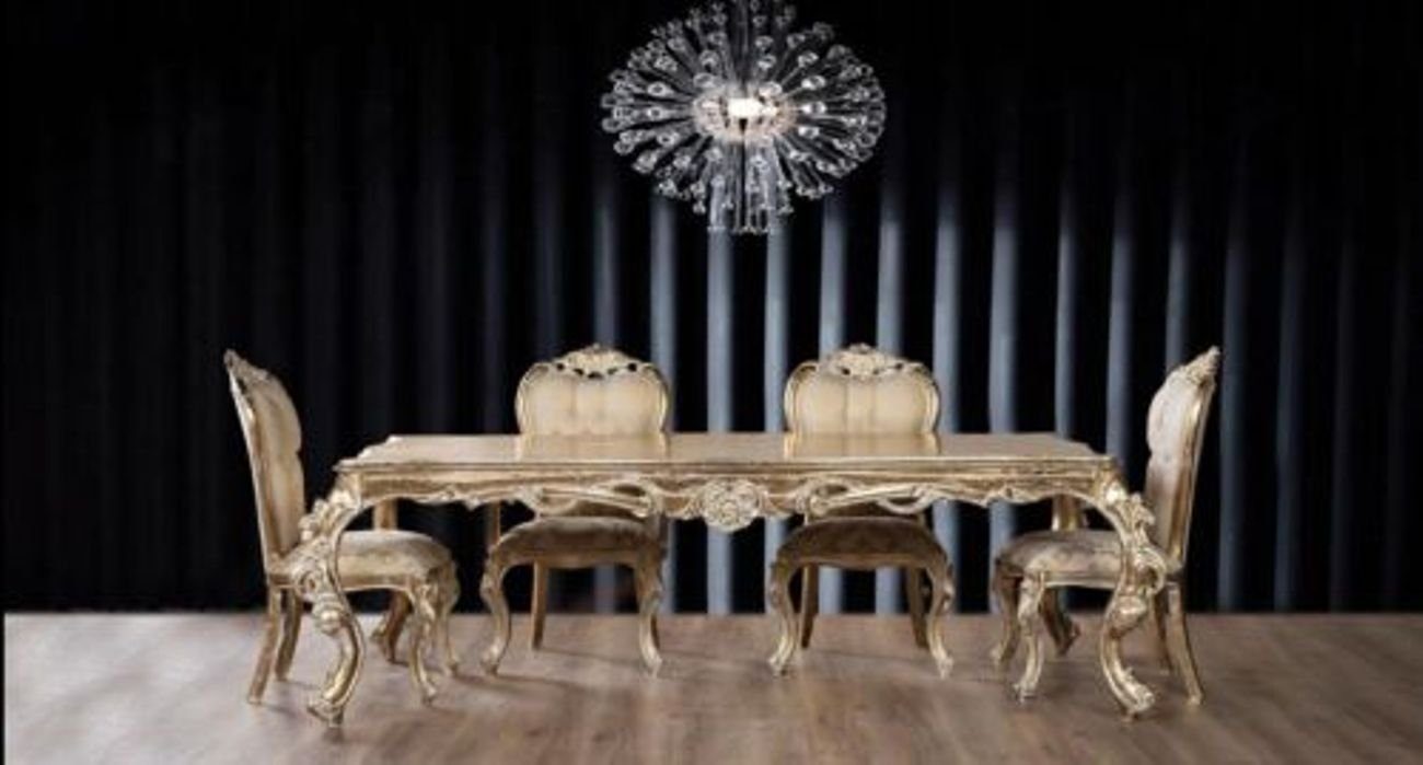 JVmoebel Tisch Esszimmer-Set, Stühle Tische Esstisch Esszimmer Stuhl 5tlg. Garnitur Holz