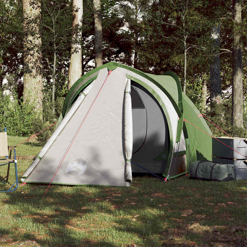 furnicato Faltzelt Campingzelt Kuppel 320x140x120 cm Grün, (1 tlg), Wetterfestes Familienzelt mit E-Anschluss und integrierten Netzwänden