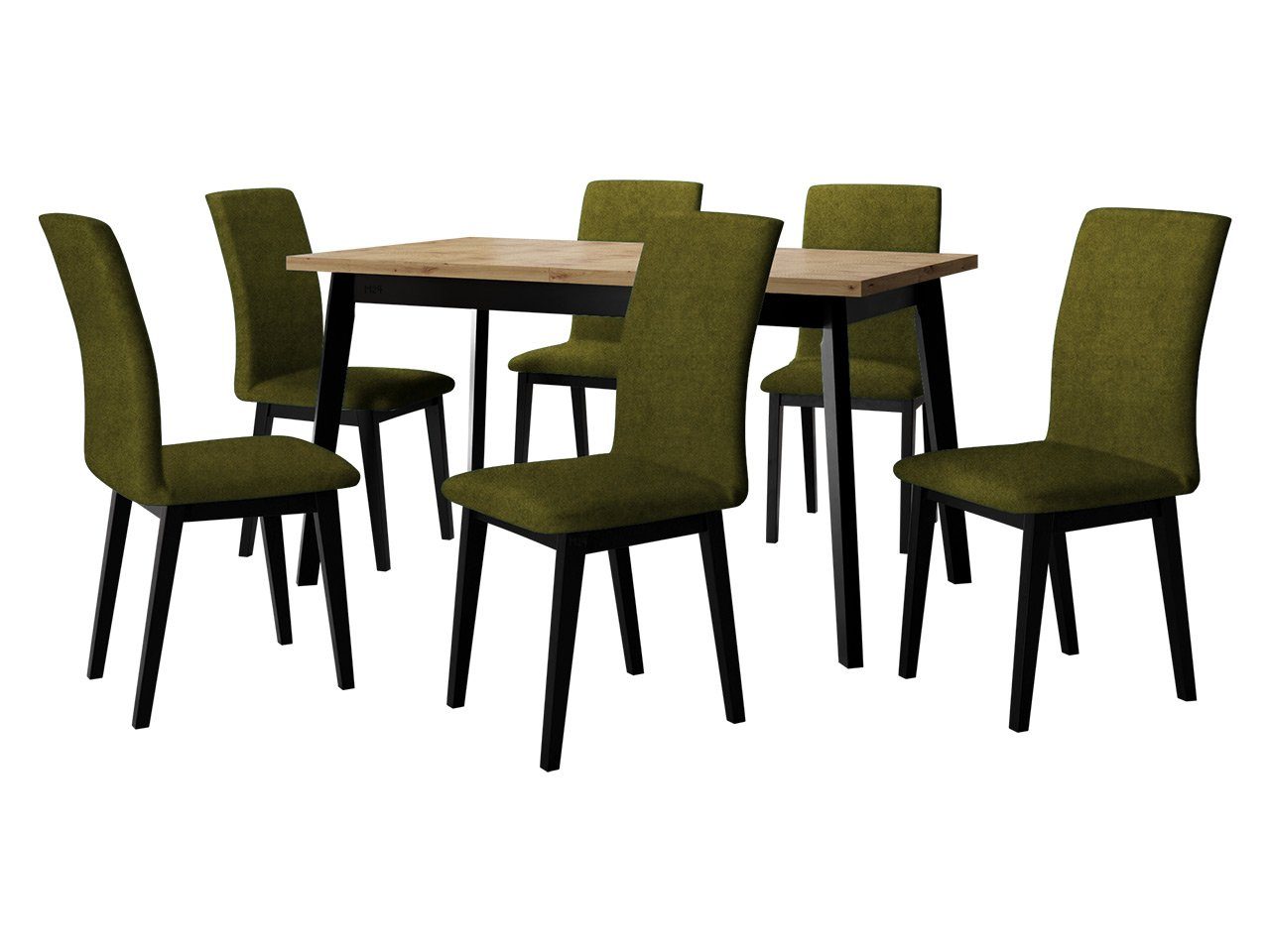 MIRJAN24 Essgruppe DR-023, Luna der Oslo unter sich befinden (7er-Set, den I), V, Stühle 6x Esstisch Tisch für Einlegeplatte Tischplatte