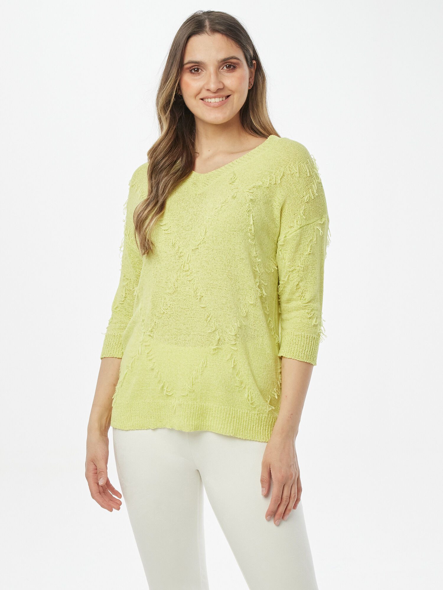 V-Ausschnitt-Pullover Sweater