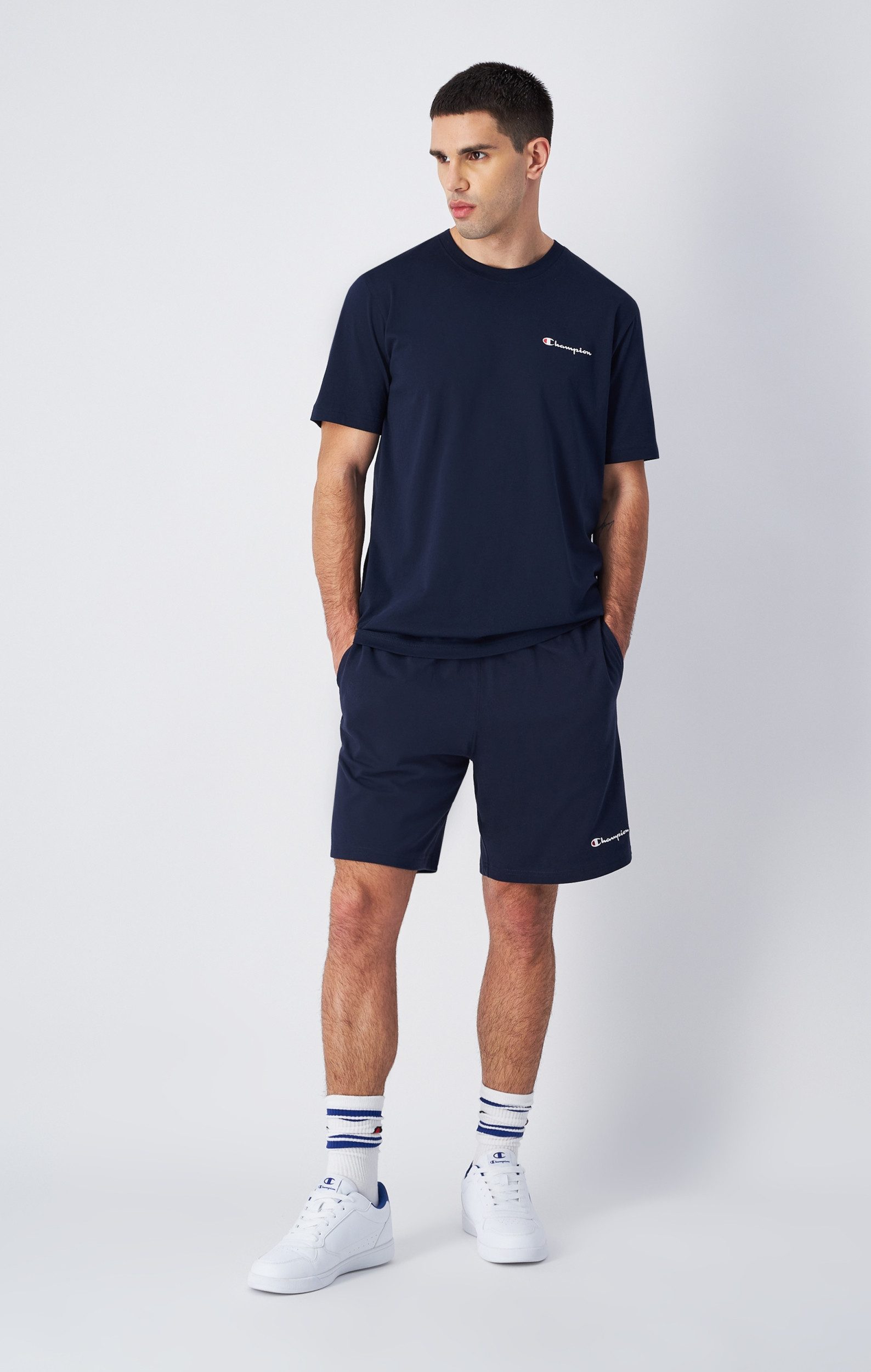 Champion Kurzarmshirt Herren Baumwoll-T-Shirt mit kleinem günstig online kaufen