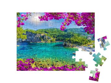 puzzleYOU Puzzle Bucht in Paleokastritsa, Insel Korfu, Griechenland, 48 Puzzleteile, puzzleYOU-Kollektionen Korfu