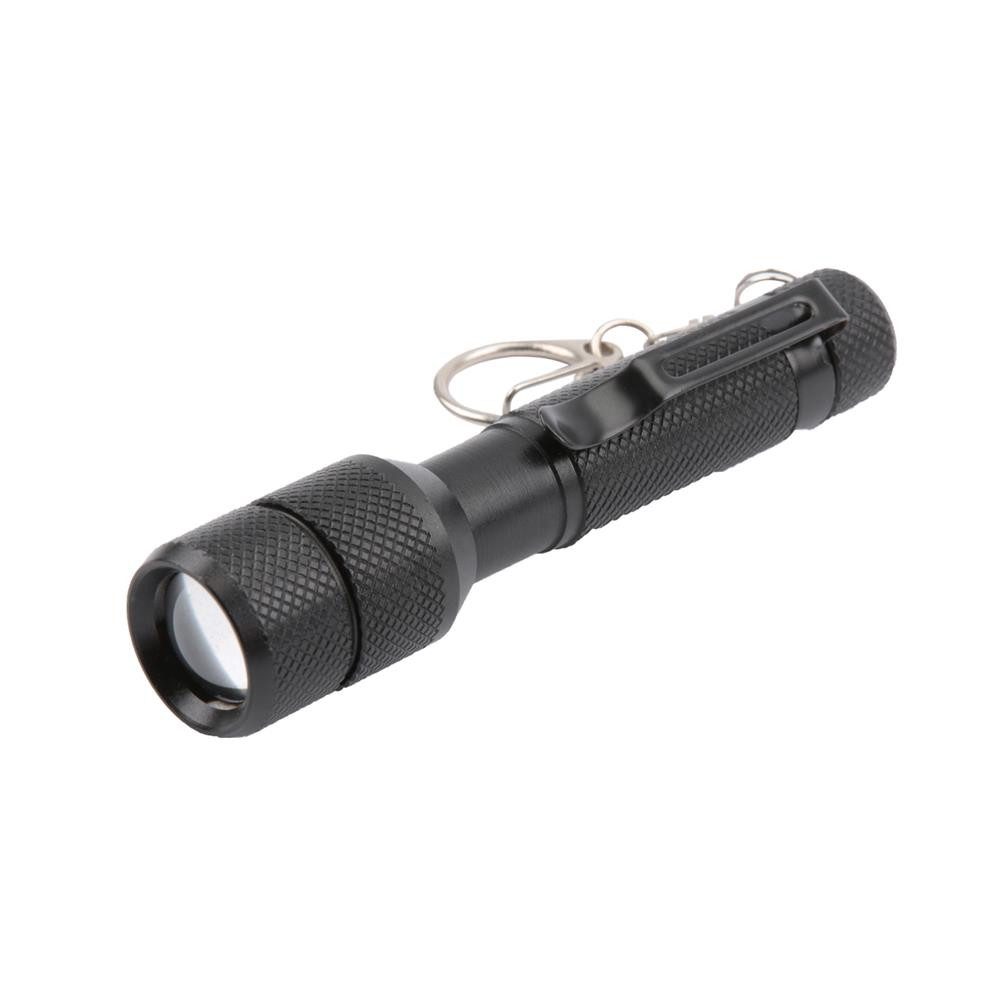Go Europe LED Taschenlampe TLG 101, Schiebe-Fokus, SOS-Modus, Blinklicht, Halteclip, Karabiner