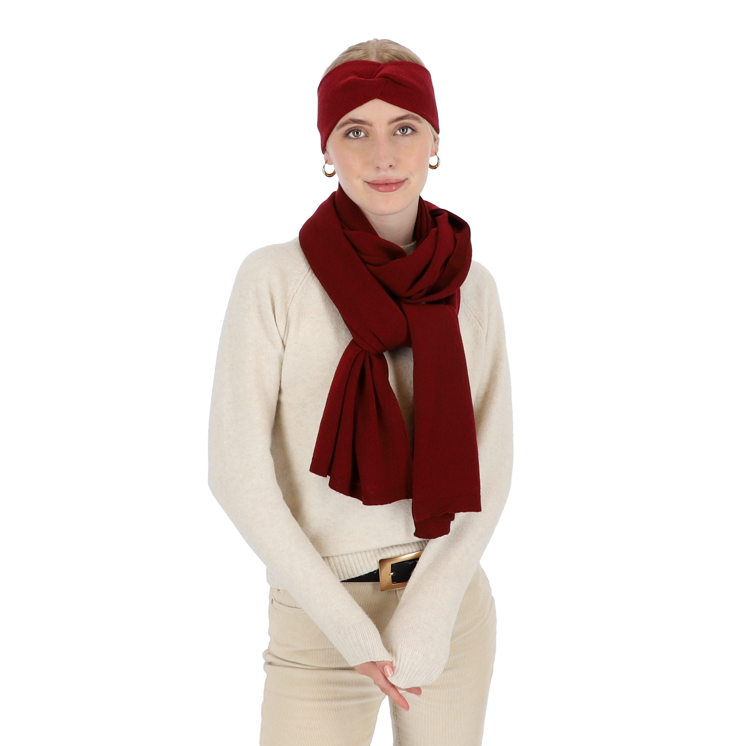 halsüberkopf Accessoires Stirnband Feinstrick-Stirnband mit optischen günstig online kaufen