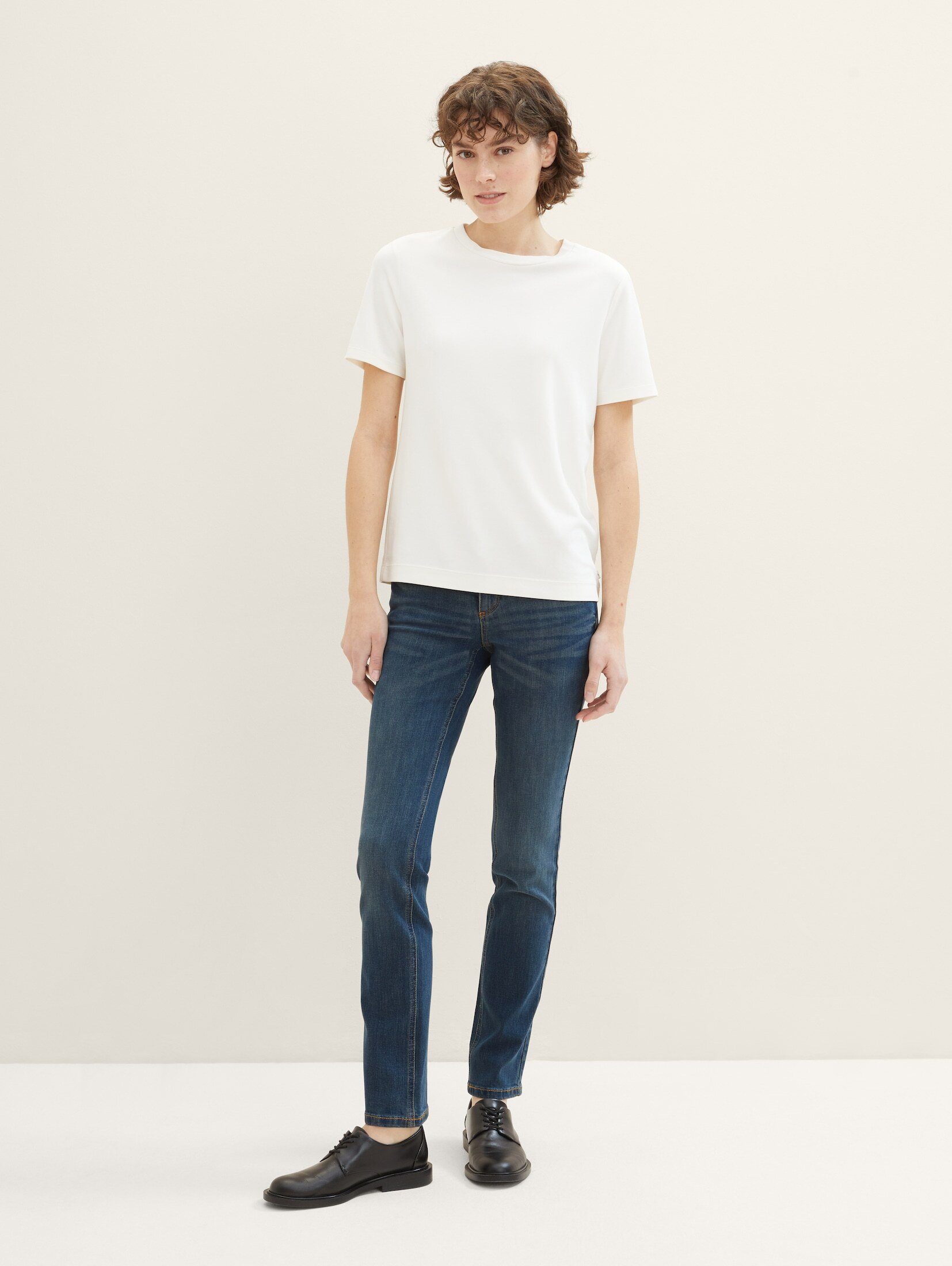 TOM TAILOR Straight-Jeans Jeanshosen TTALEXA STRAIGHT Jeans