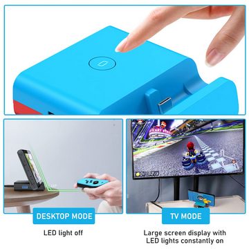 leben Switch Dock, Switch Dock mit Typ-C-auf-HDMI-Adapter, Zubehör Nintendo (1 St., Tragbare Switch-Ladestation, Switch-TV-Dock, Switch-Dock)