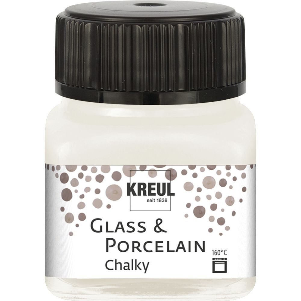 C. KREUL Porzellanfarbe KREUL Porzellanfarbe Chalky white cotton 20ml Glas