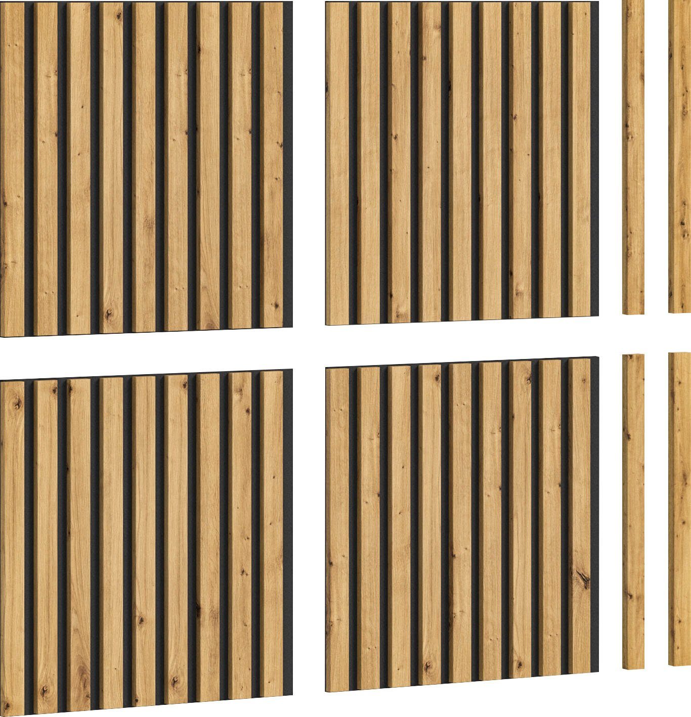 INOSIGN Wandpaneel Silencio, BxL: 40x40 cm, (4-tlg) 40 x 40 cm | Wandpaneele