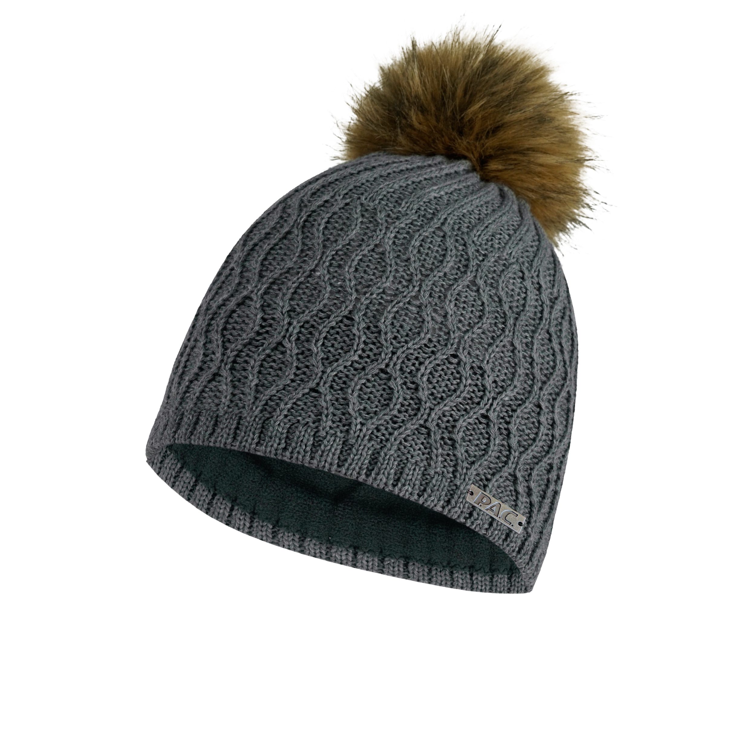 P.A.C. Ohrenmütze PAC Kisala Pom Beanie GREY