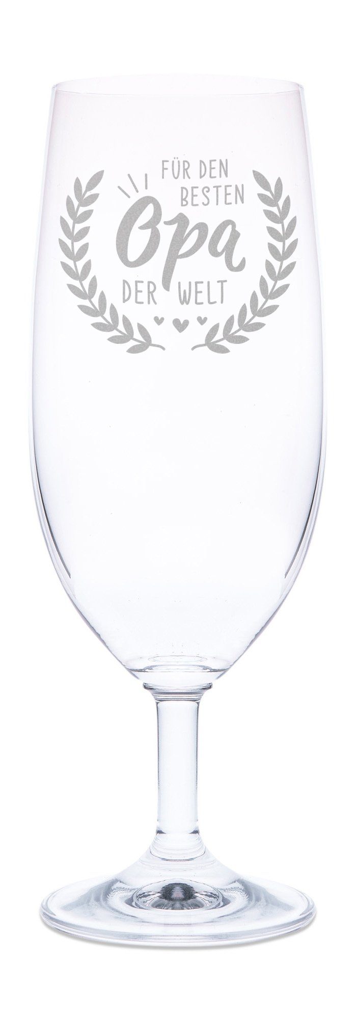 GRAVURZEILE Bierglas Leonardo Bierglas mit Gravur - Für den besten Opa der Welt, Glas, Geschenk für Großvater zum Geburtstag