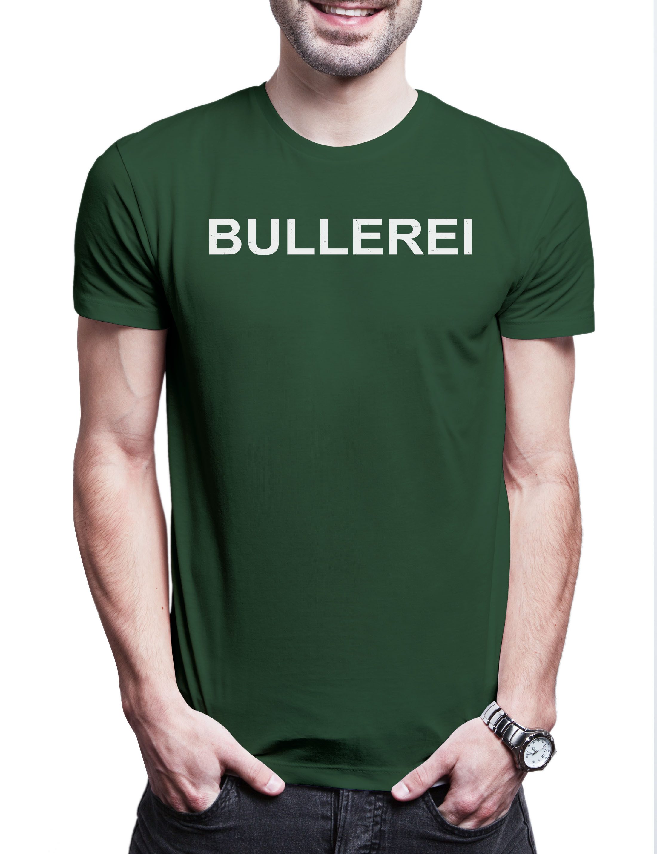 Print-Shirt Bullerei Herren T-Shirt Polizei Bulle Spaß Kostüm Fasching Karneval
