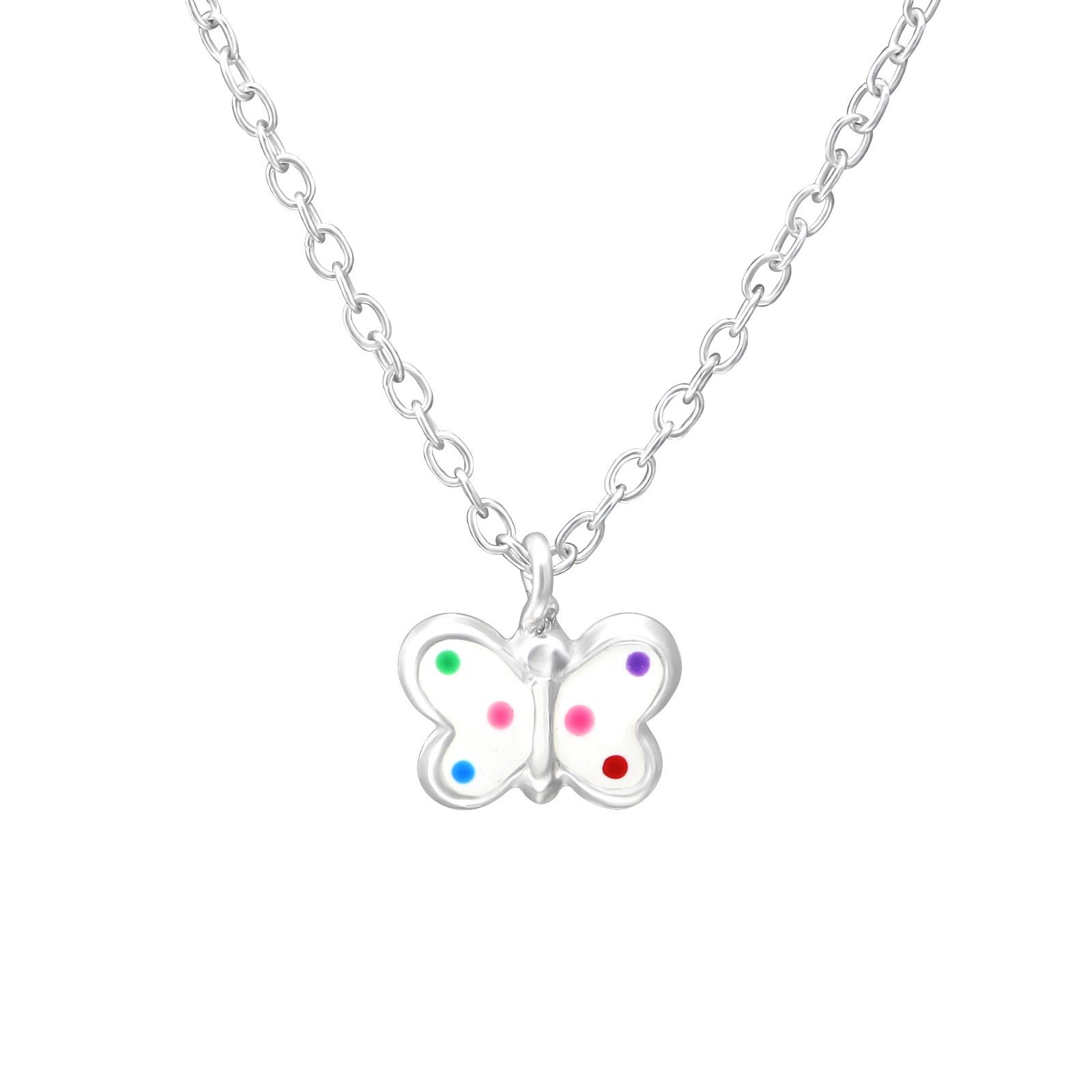 Monkimau Silberkette Schmetterling Kinder Halskette 925 Silber Geschenk, Hypoallergen