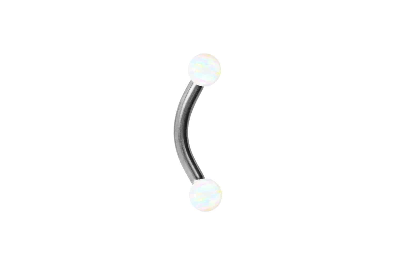 PIERCINGLINE Bauchnabelpiercing Chirurgenstahl Banane SYNTHETISCHE OPALE (Bananen, 1-tlg)