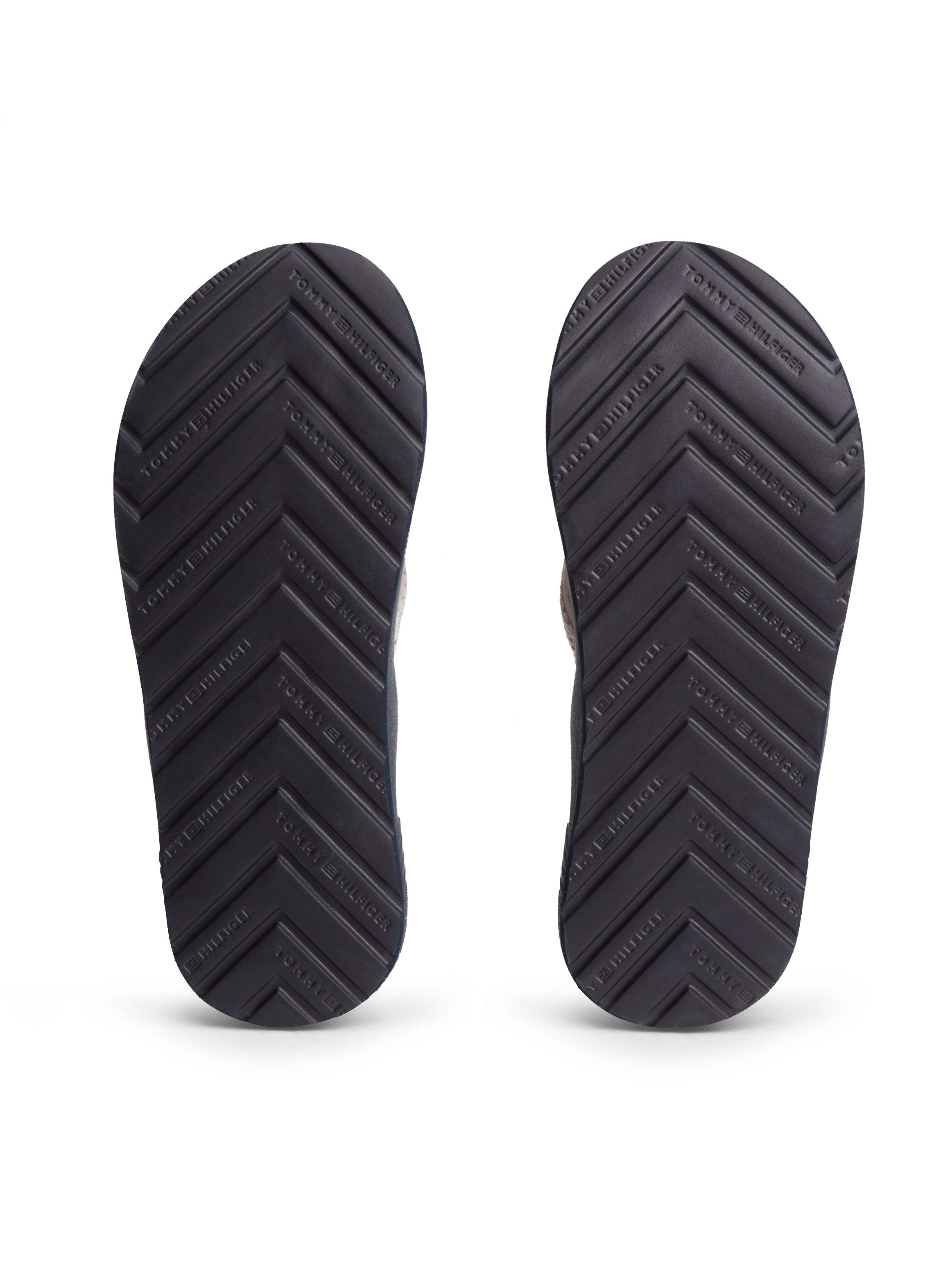 Tommy Hilfiger MOLDED PADDED HILFIGER B SANDAL Zehentrenner Strandschuh, Sommerschuh, Poolslide mit Kontrastbesatz