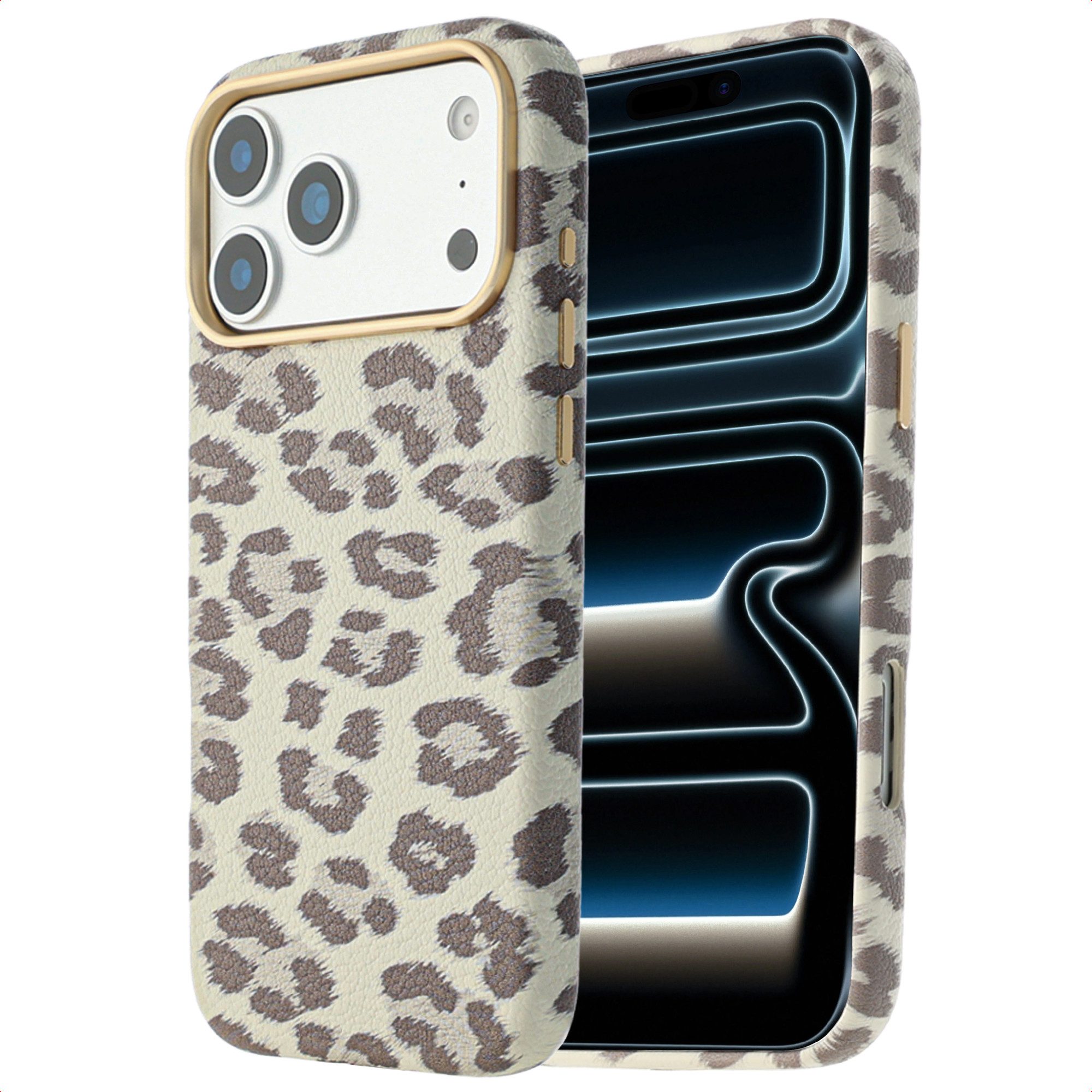 Selencia Backcover Selencia Sabi Backcover Leopardenmuster mit MagSafe Apple iPhone 18 Pr