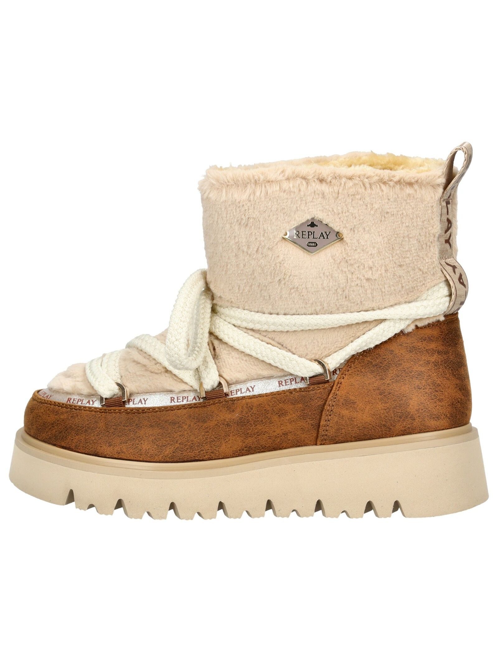 Replay Replay Stiefelette Lederimitat/Textil Schnürstiefelette günstig online kaufen