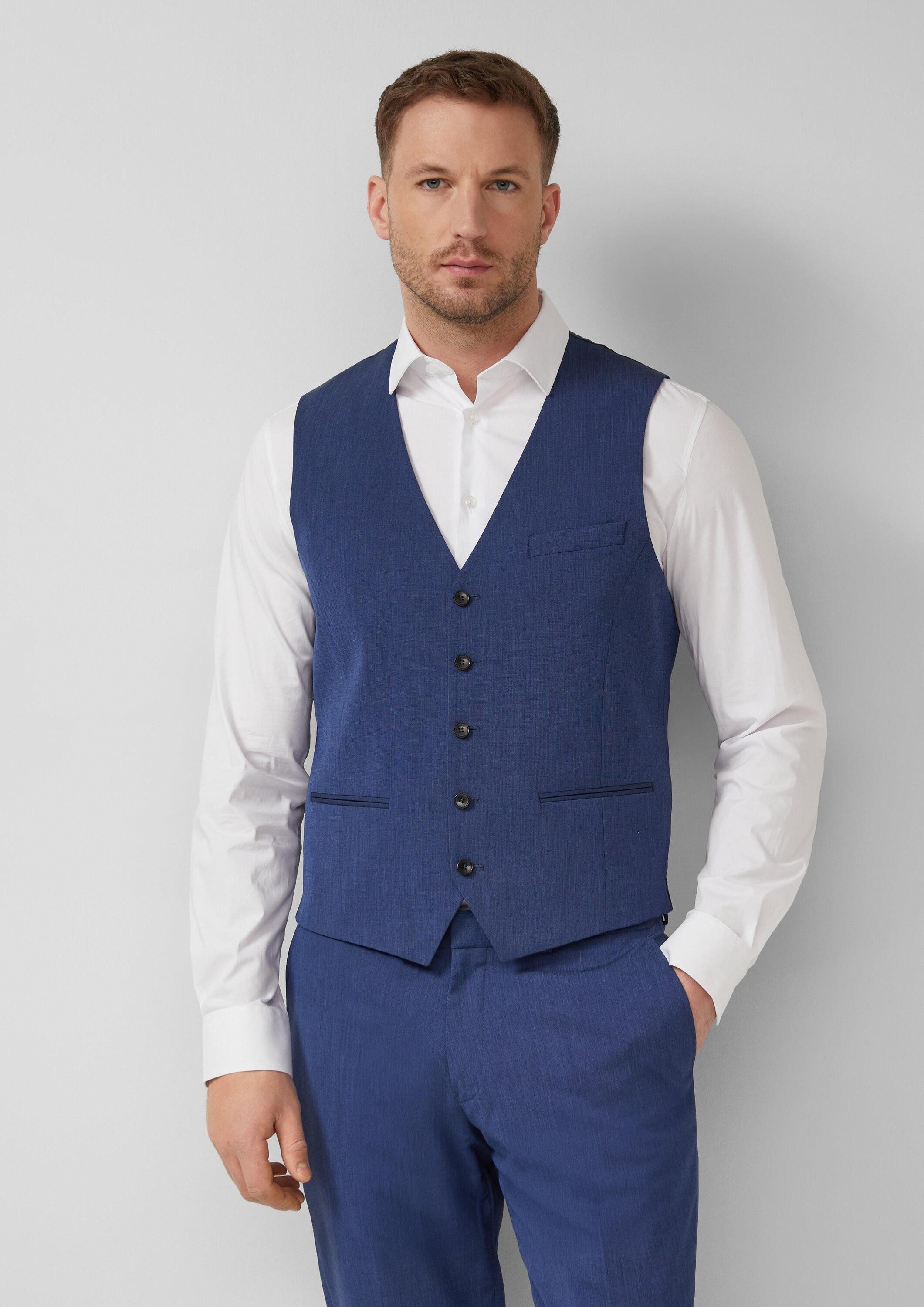 s.Oliver Jackenblazer Indoor-Weste s.O PURE: Anzugweste im Slim Fit aus Stretch-Gewebe