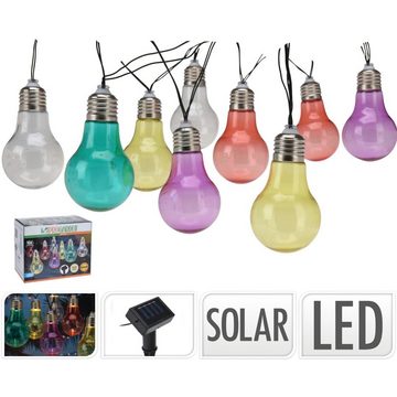 SELF IMPORT AGENCIES LED-Lichterkette Bunt, Bunt, Solarbetrieben, 10 LED´s, 380 cm